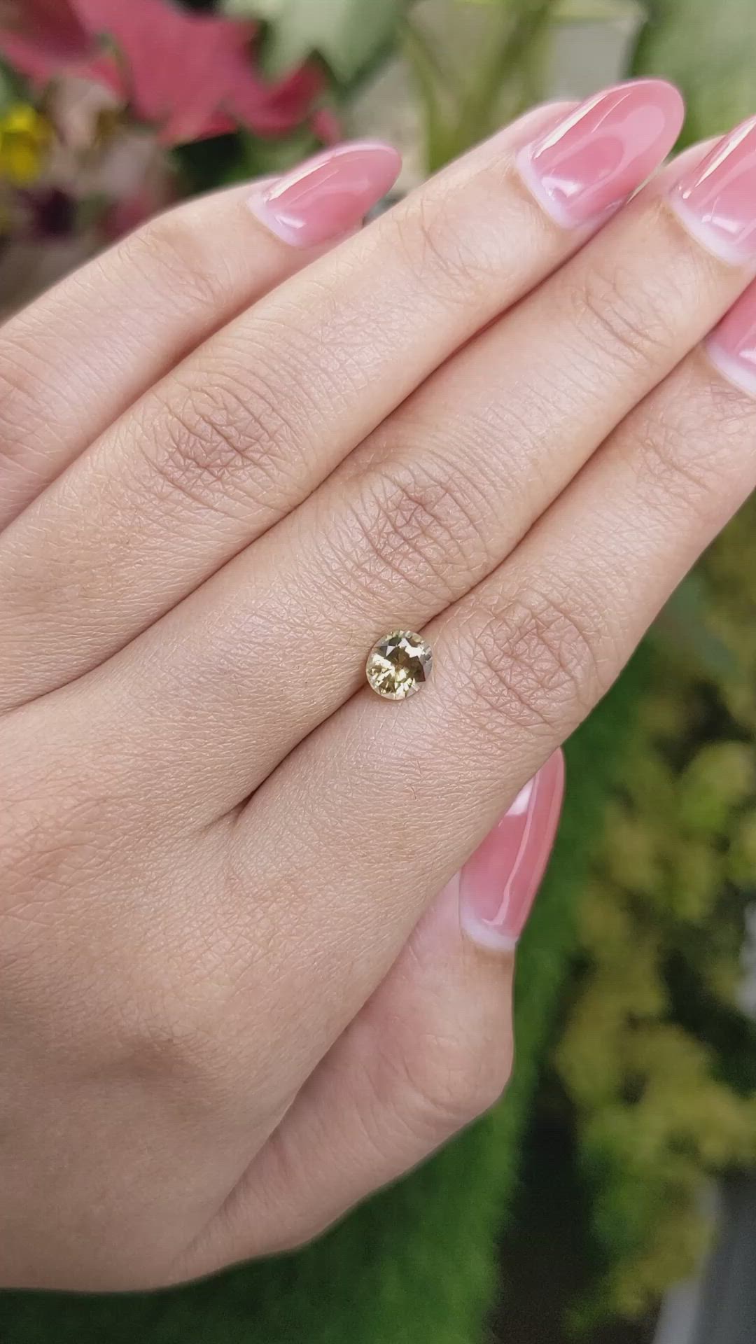0.89 Ct. Yellowish Brown Sapphire from Madagascar Size Video