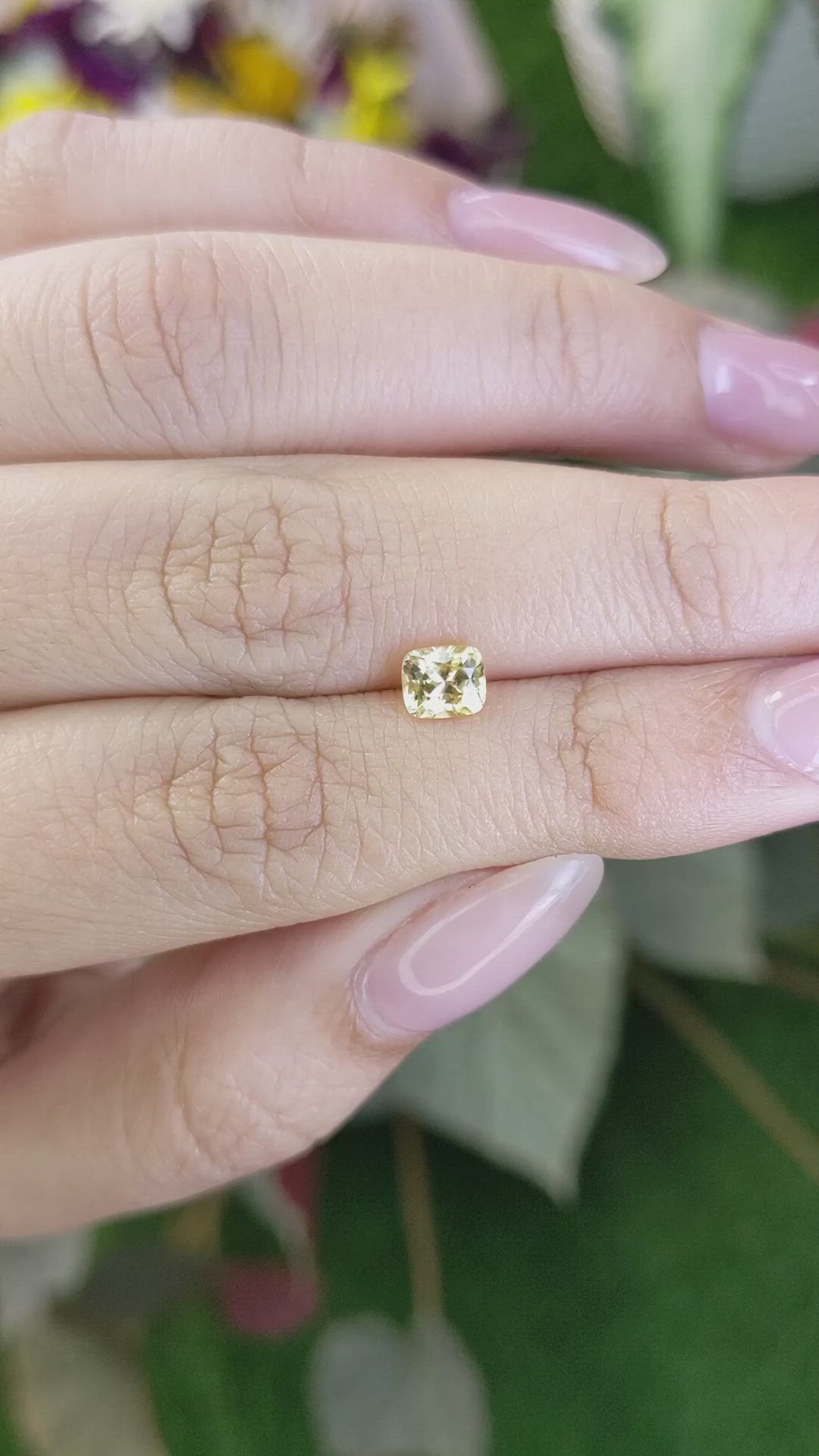 0.77 Ct. Yellow Sapphire from Madagascar Size Video