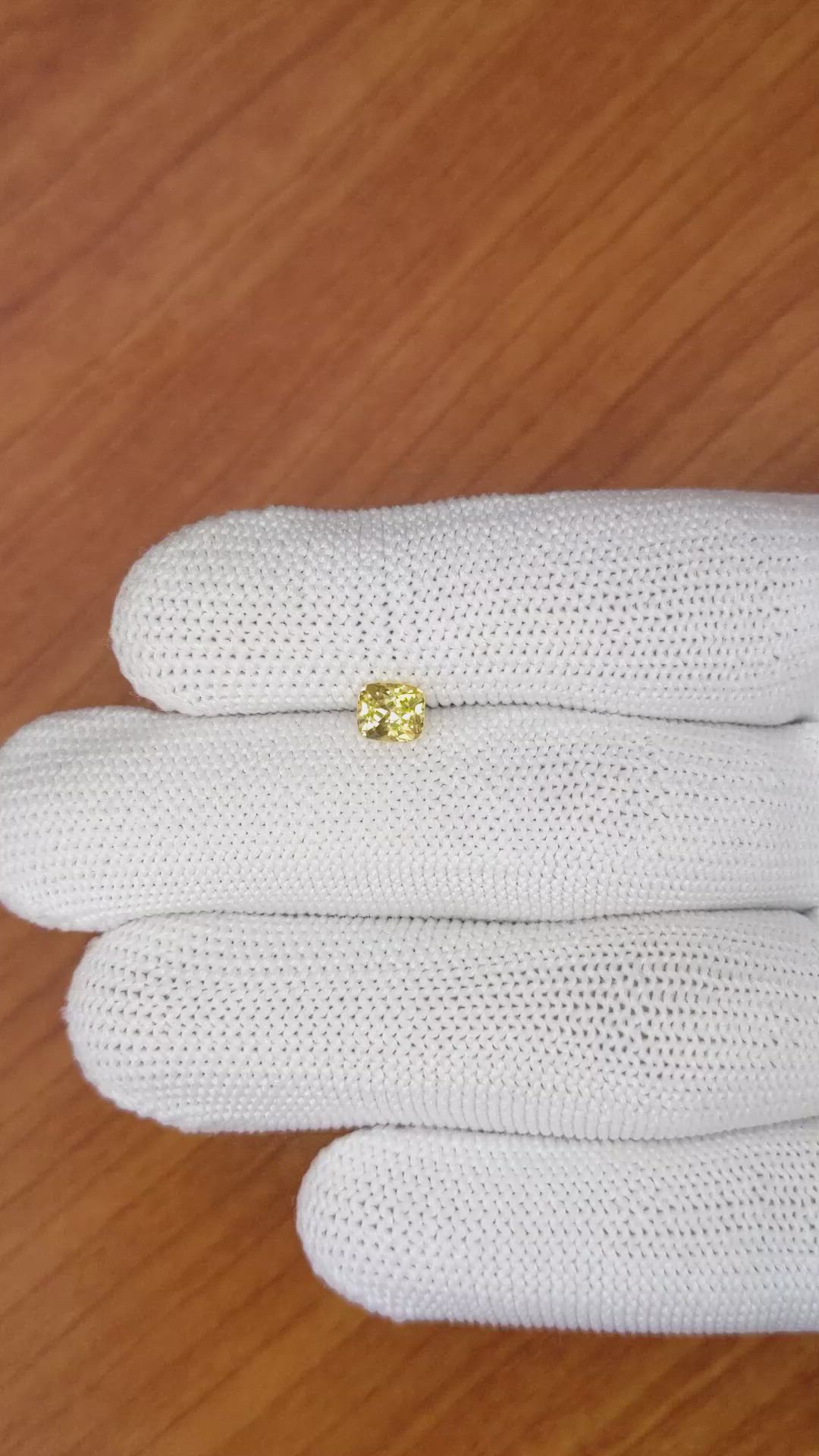 0.77 Ct. Yellow Sapphire from Madagascar Size Video