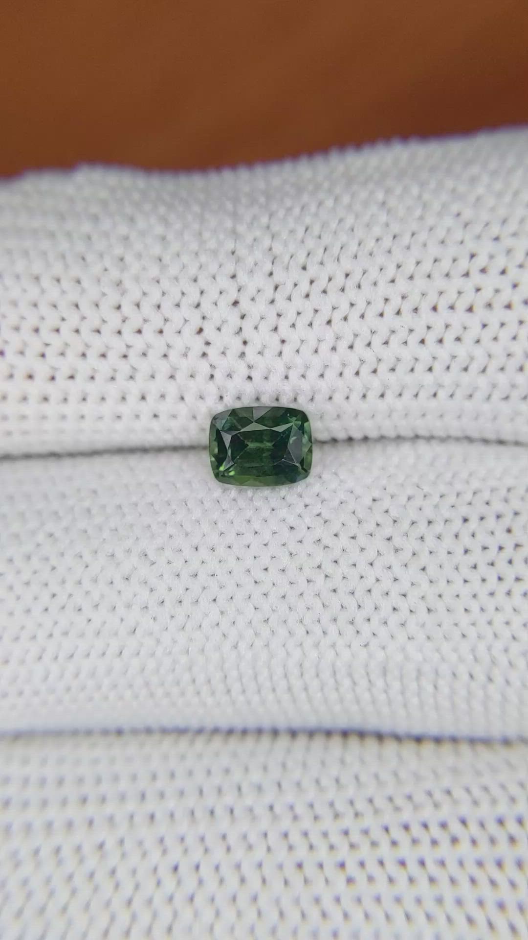 0.90 Ct. Green Sapphire from Madagascar Size Video