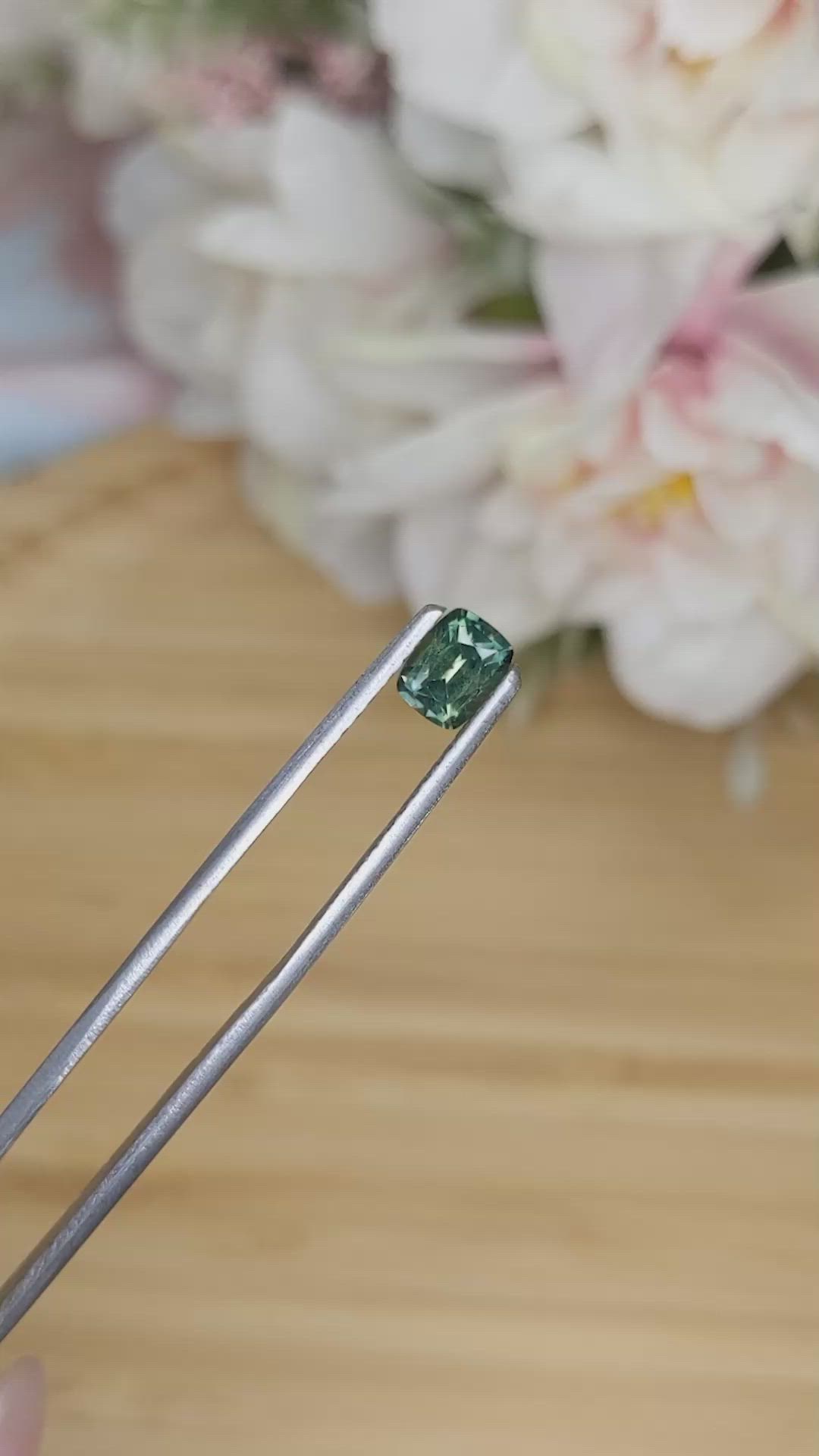 0.90 Ct. Green Sapphire from Madagascar Size Video