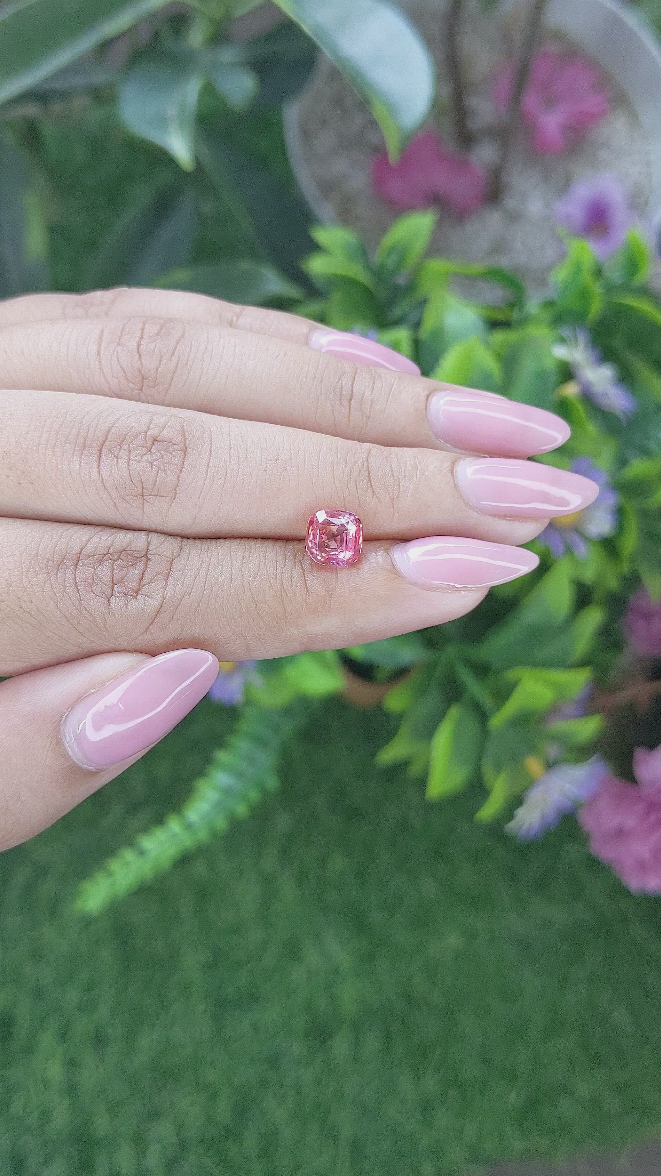 2.01 Ct. Padparadscha Sapphire from Madagascar Size Video