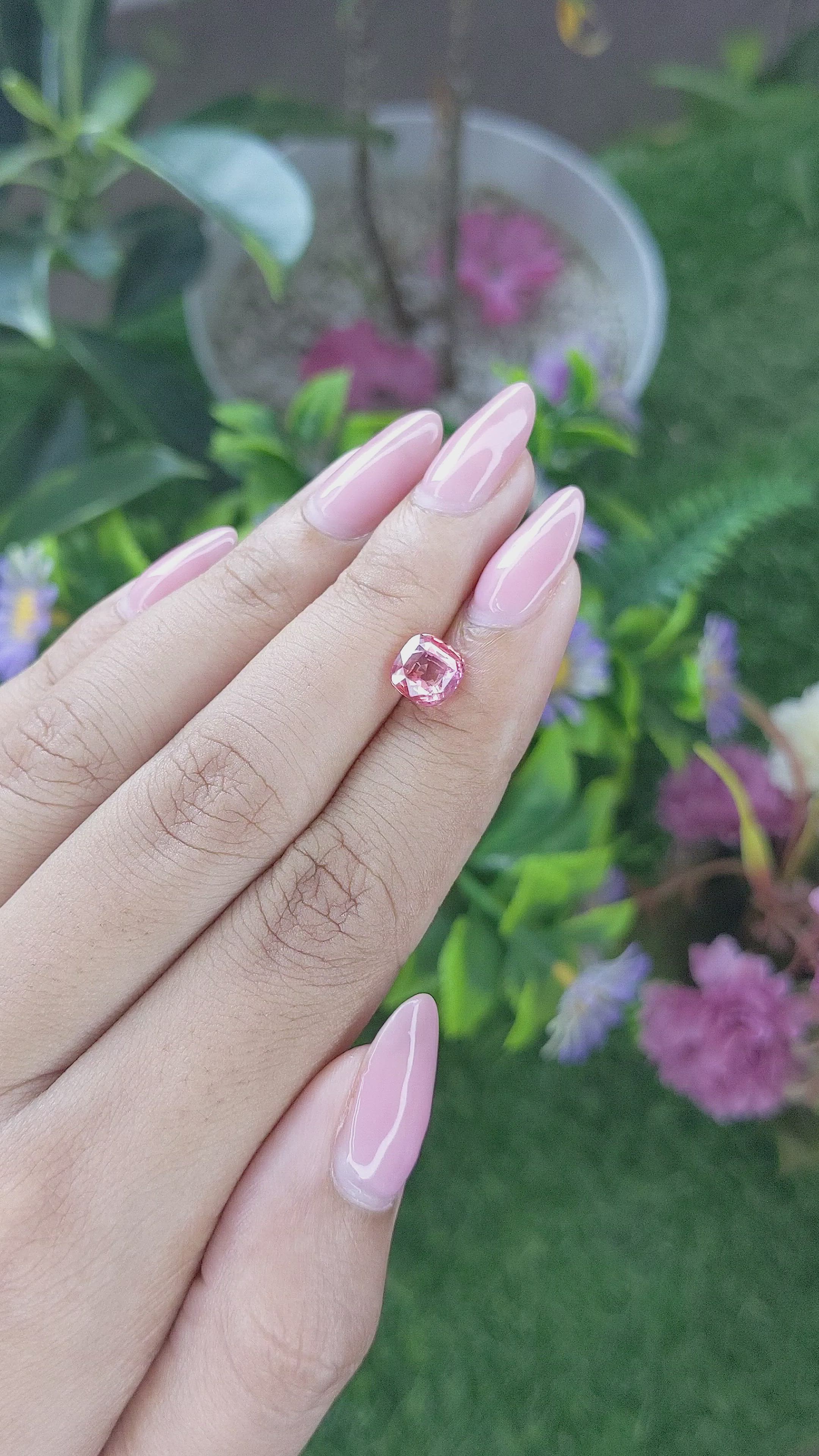 2.01 Ct. Padparadscha Sapphire from Madagascar Size Video
