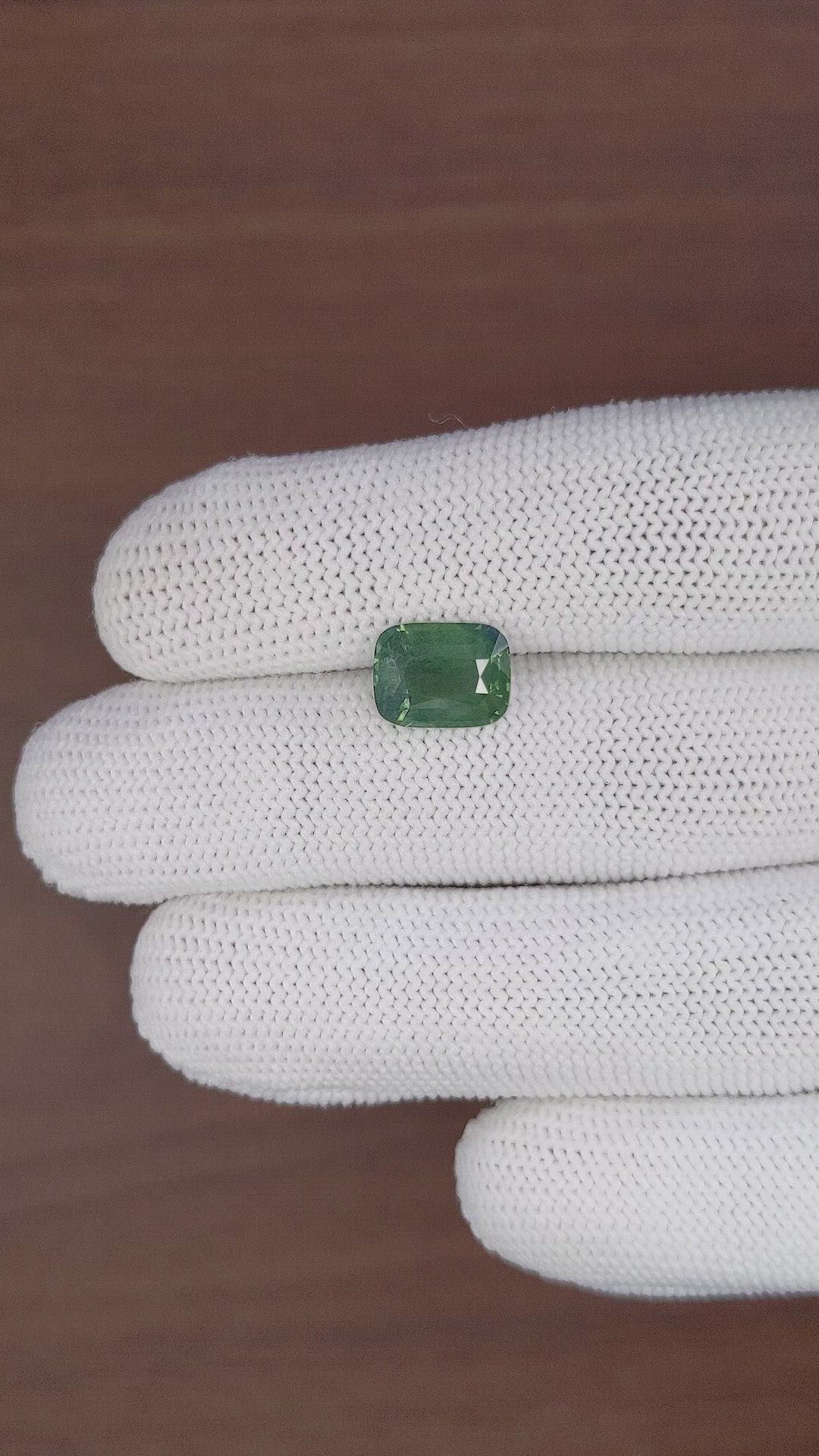 4.19 Ct. Green Sapphire from Madagascar Size Video