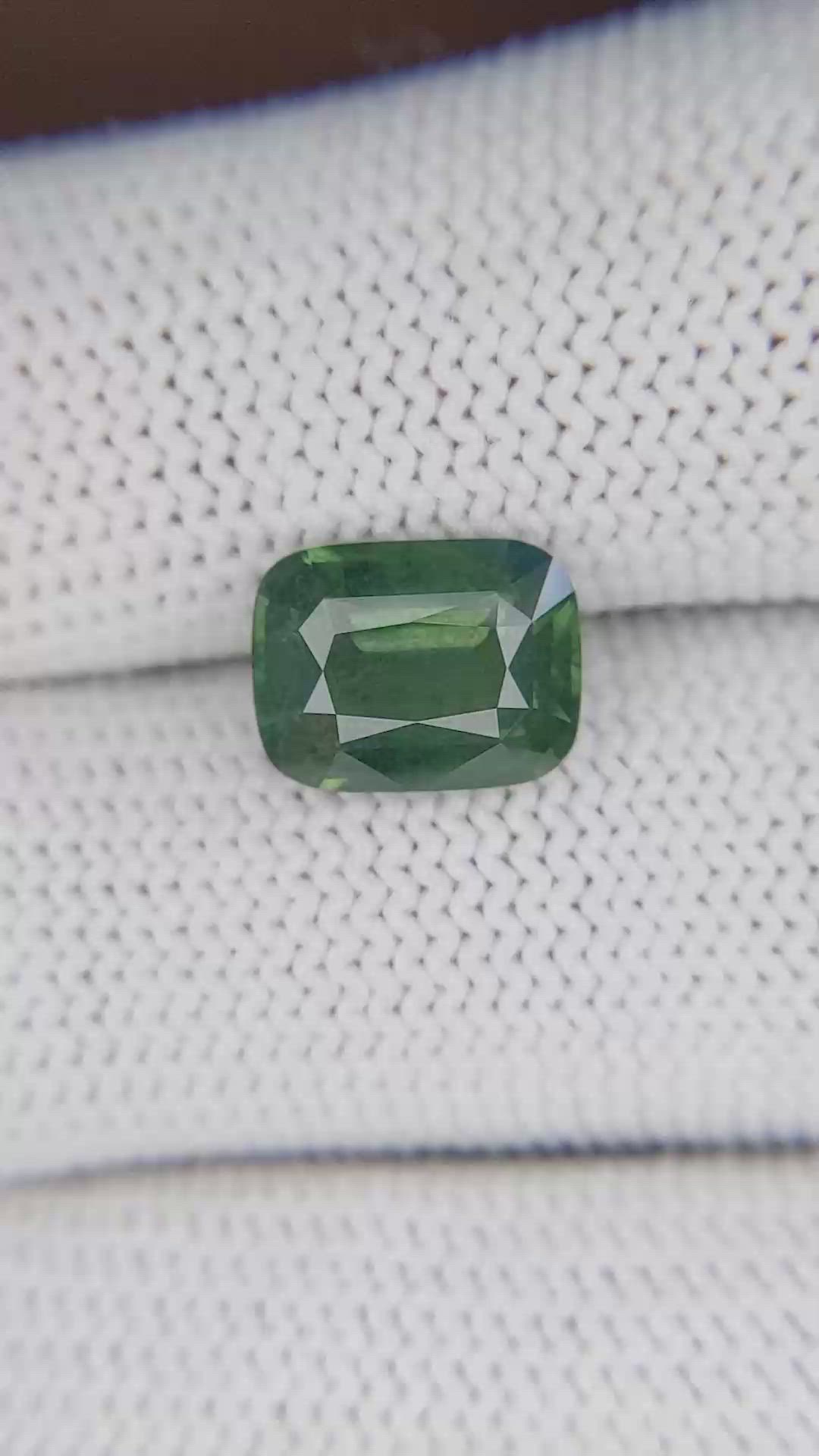 4.19 Ct. Green Sapphire from Madagascar Size Video
