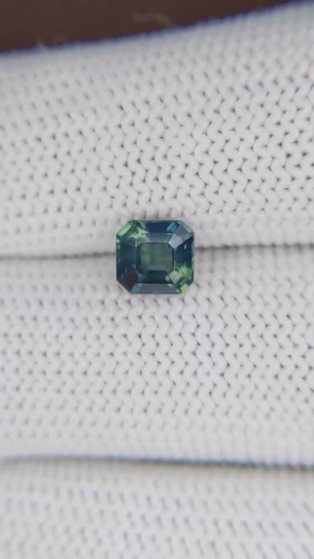 1.50 Ct. Greenish Blue Sapphire from Madagascar Size Video