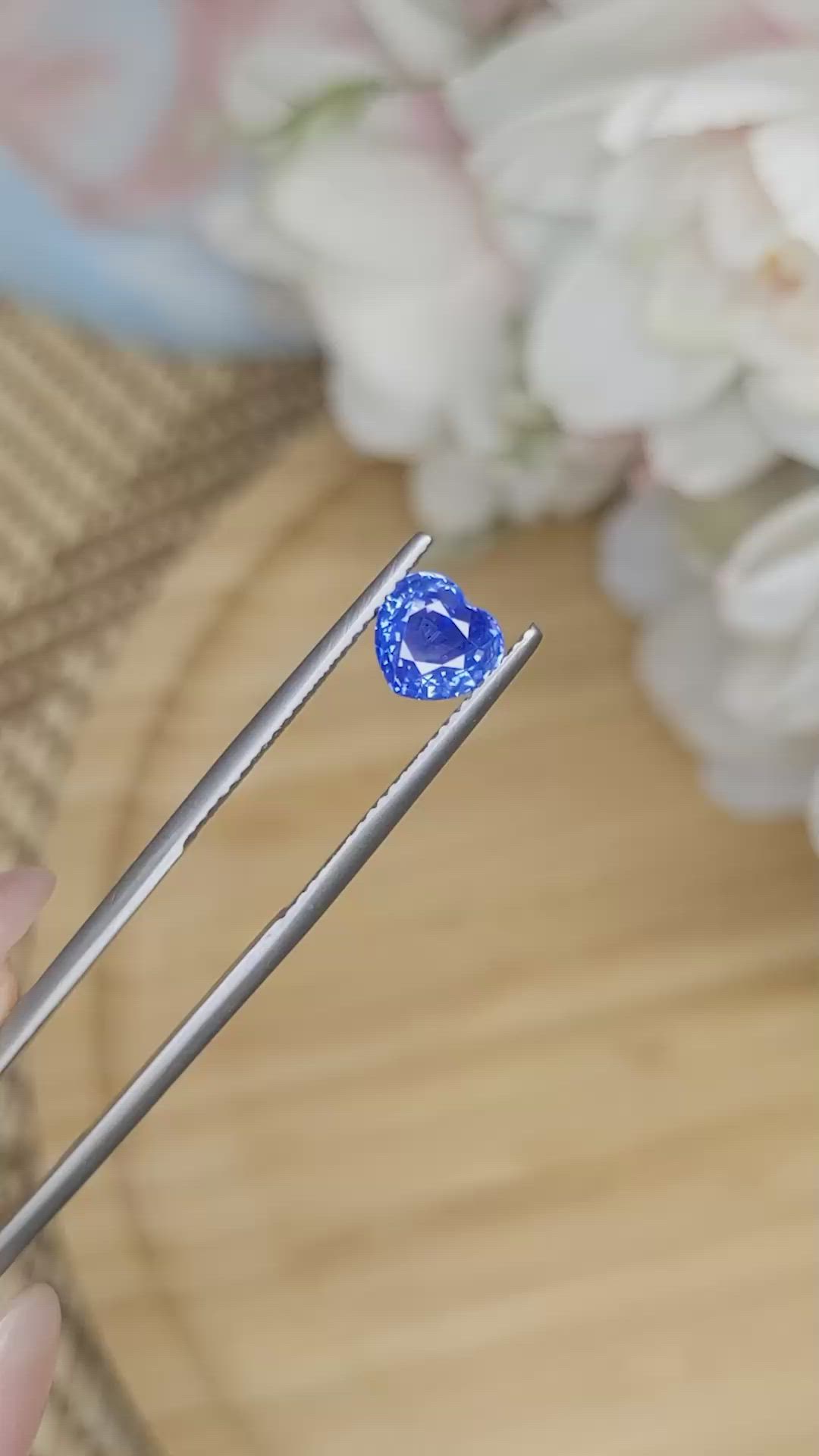 1.66 Ct. Blue Sapphire from Ceylon (Sri Lanka) Size Video