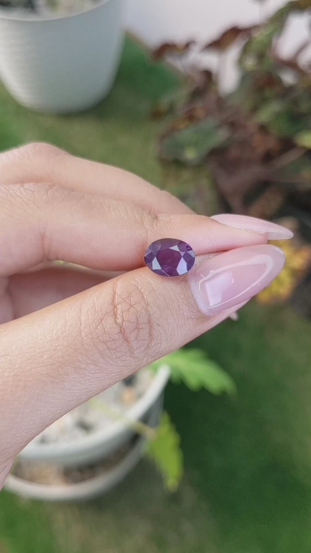3.29 Ct. Purple Sapphire from Madagascar Size Video
