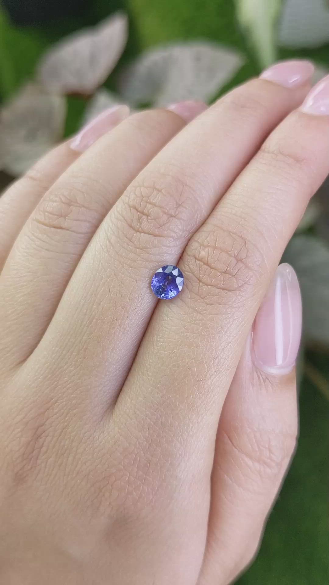 1.04 Ct. Violet Sapphire from Ceylon (Sri Lanka) Size Video
