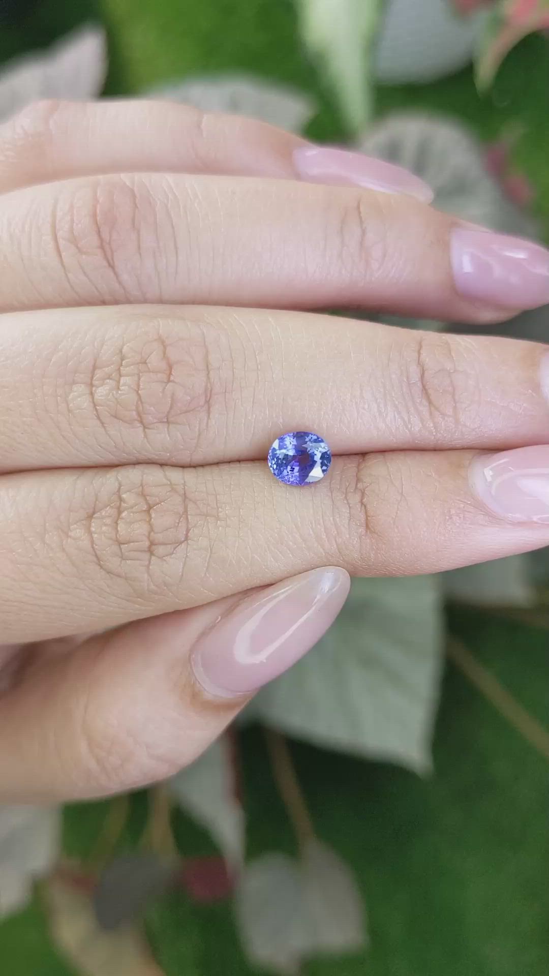 1.04 Ct. Violet Sapphire from Ceylon (Sri Lanka) Size Video