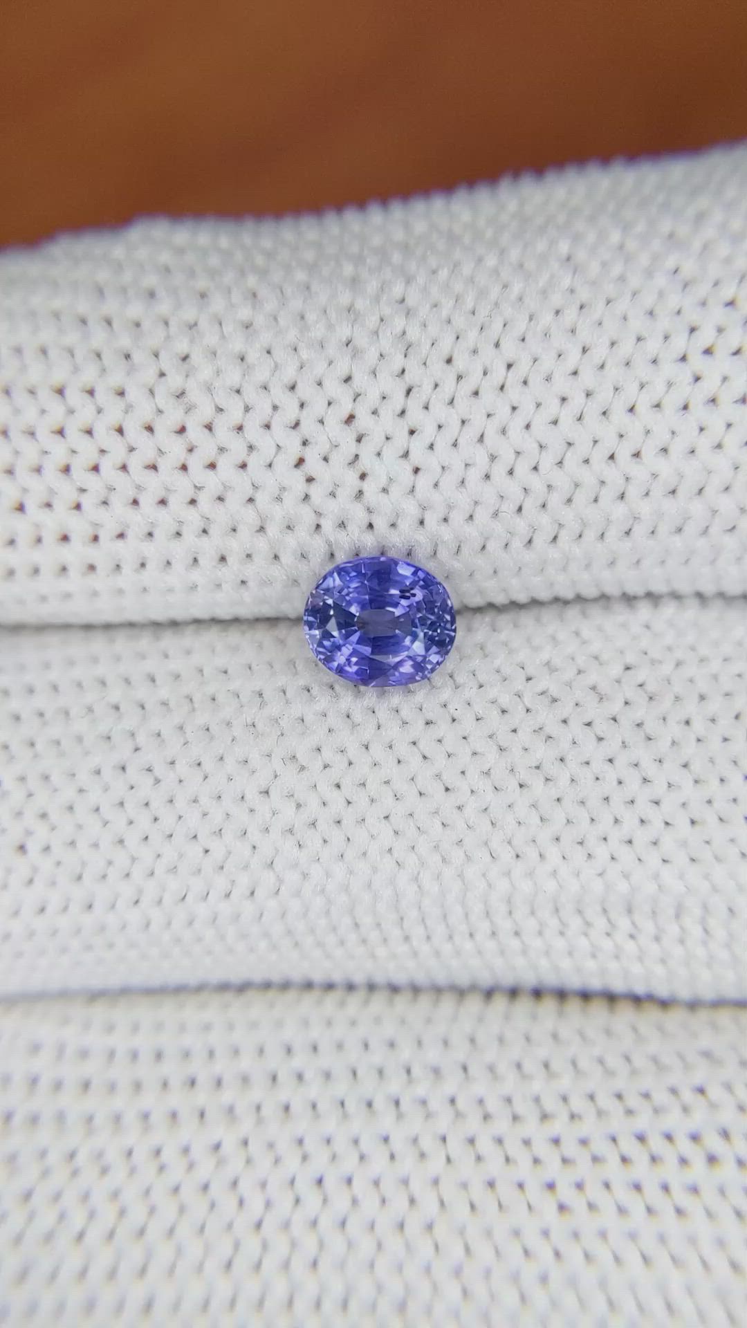 1.04 Ct. Violet Sapphire from Ceylon (Sri Lanka) Size Video