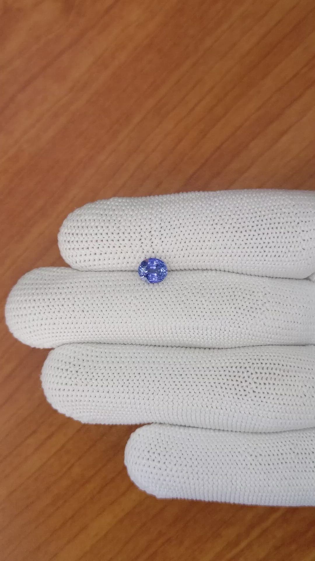 1.04 Ct. Violet Sapphire from Ceylon (Sri Lanka) Size Video