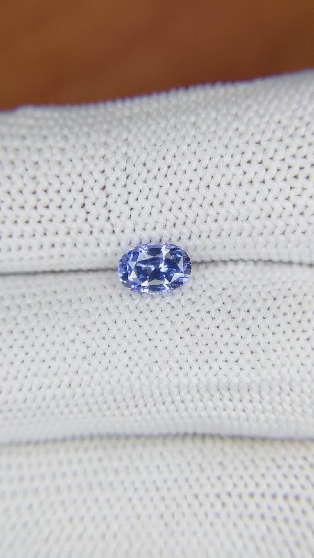 1.07 Ct. Blue Sapphire from Ceylon (Sri Lanka) Size Video