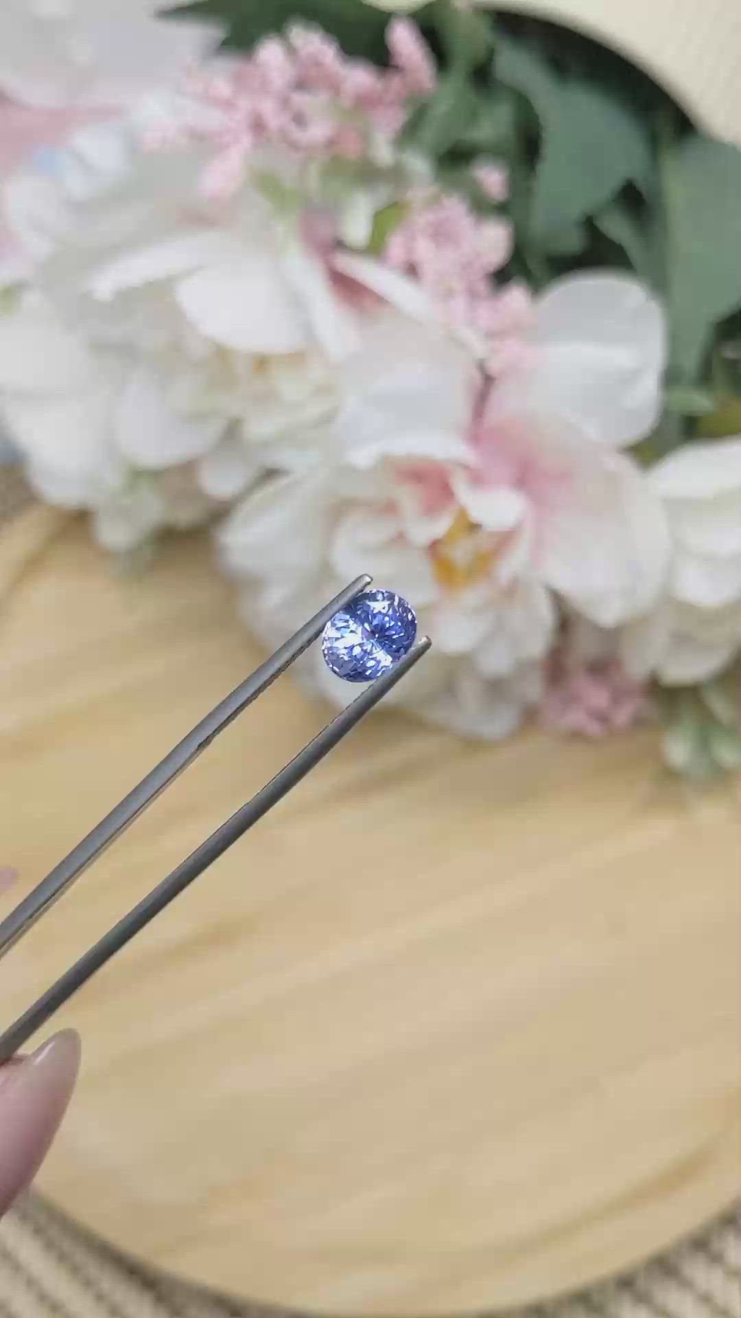 2.51 Ct. Blue Sapphire from Ceylon (Sri Lanka) Size Video