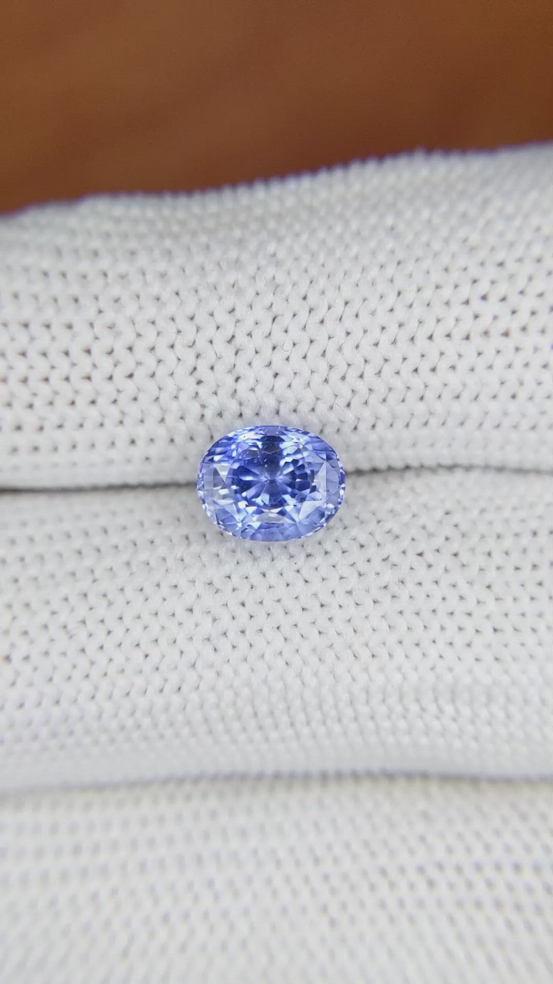 2.51 Ct. Blue Sapphire from Ceylon (Sri Lanka) Size Video