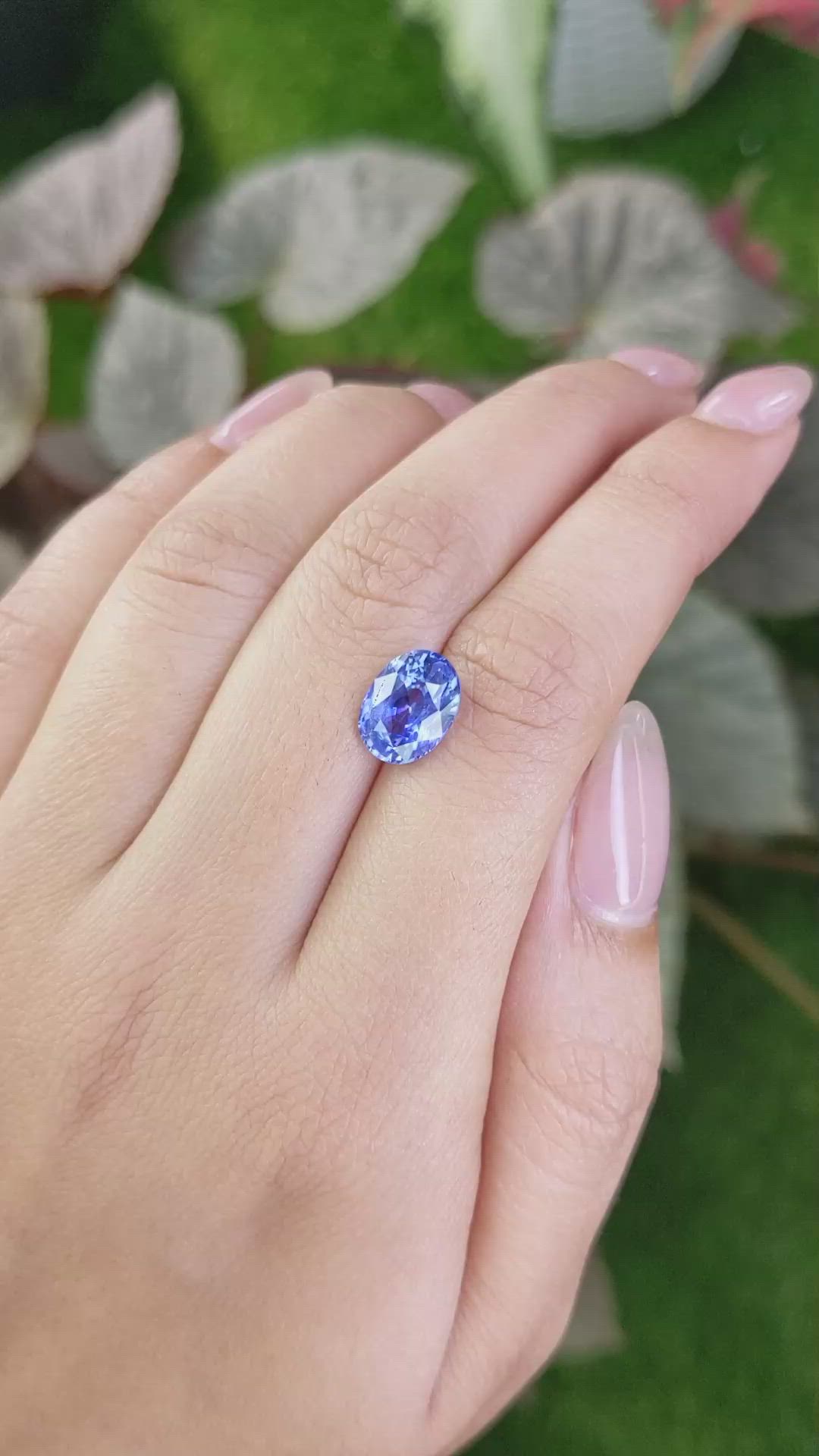 3.65 Ct. Blue Sapphire from Ceylon (Sri Lanka) Size Video