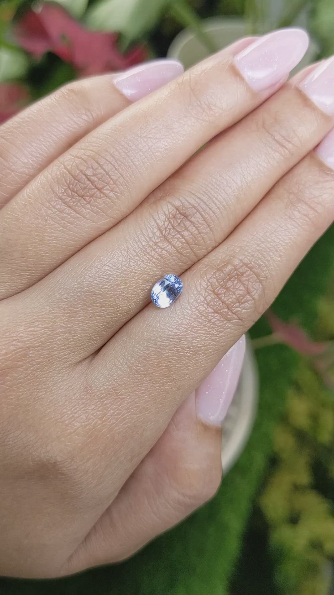 1.17 Ct. Blue Sapphire from Ceylon (Sri Lanka) Size Video