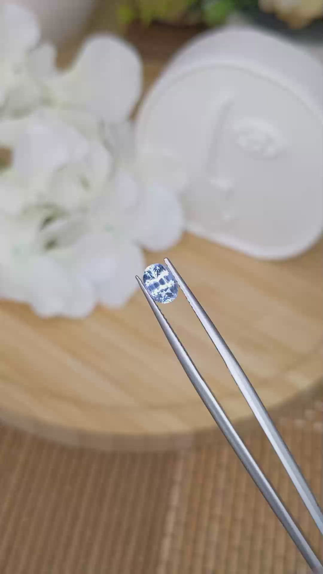 1.17 Ct. Blue Sapphire from Ceylon (Sri Lanka) Size Video