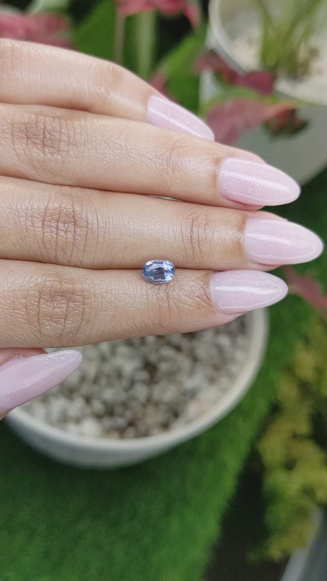 1.17 Ct. Blue Sapphire from Ceylon (Sri Lanka) Size Video