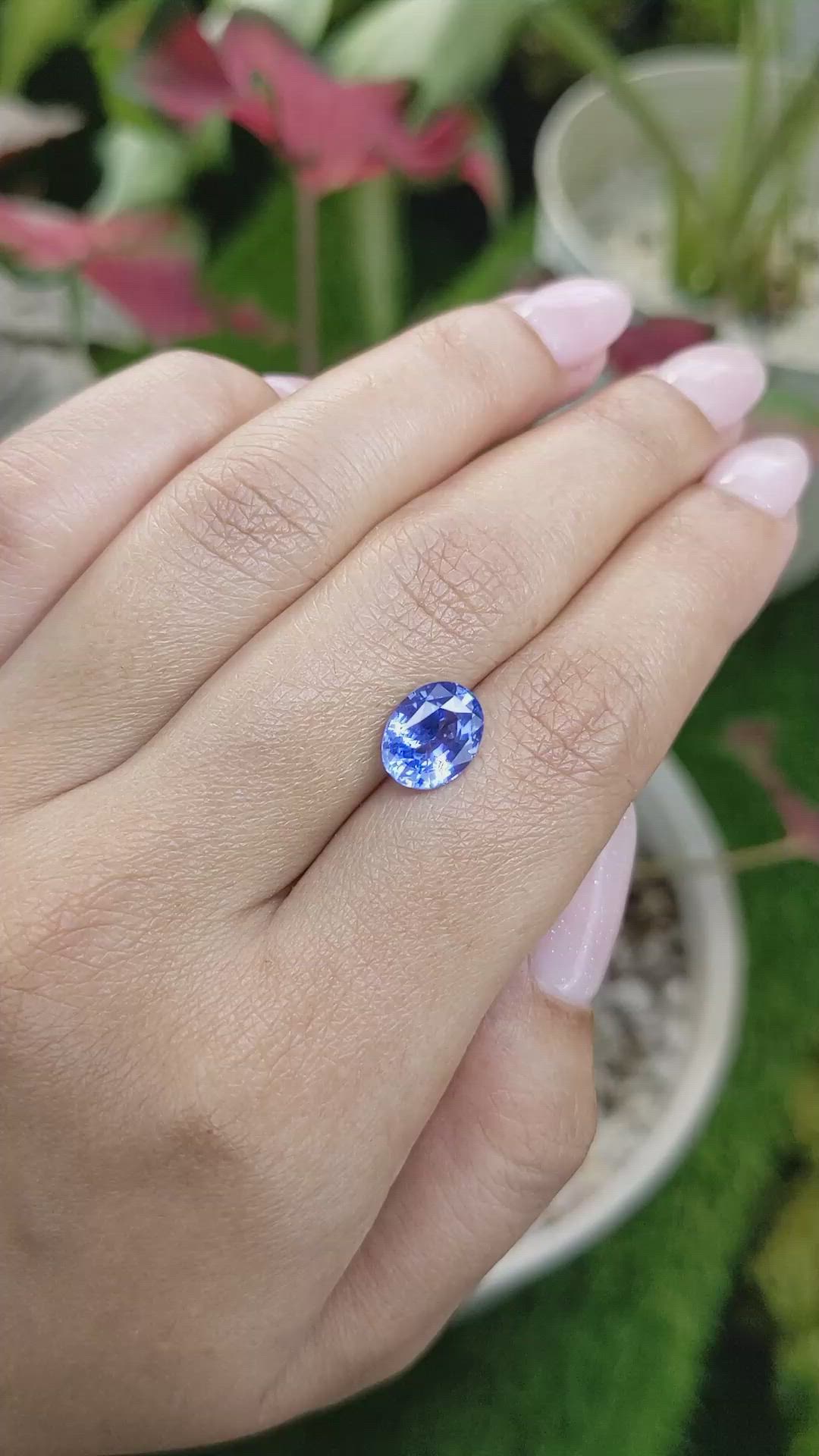 2.94 Ct. Blue Sapphire from Ceylon (Sri Lanka) Size Video