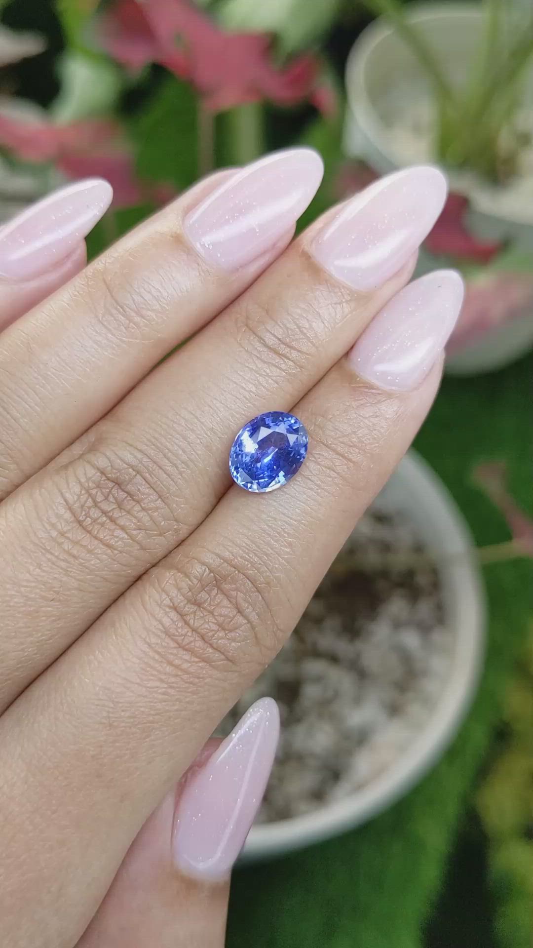 2.94 Ct. Blue Sapphire from Ceylon (Sri Lanka) Size Video