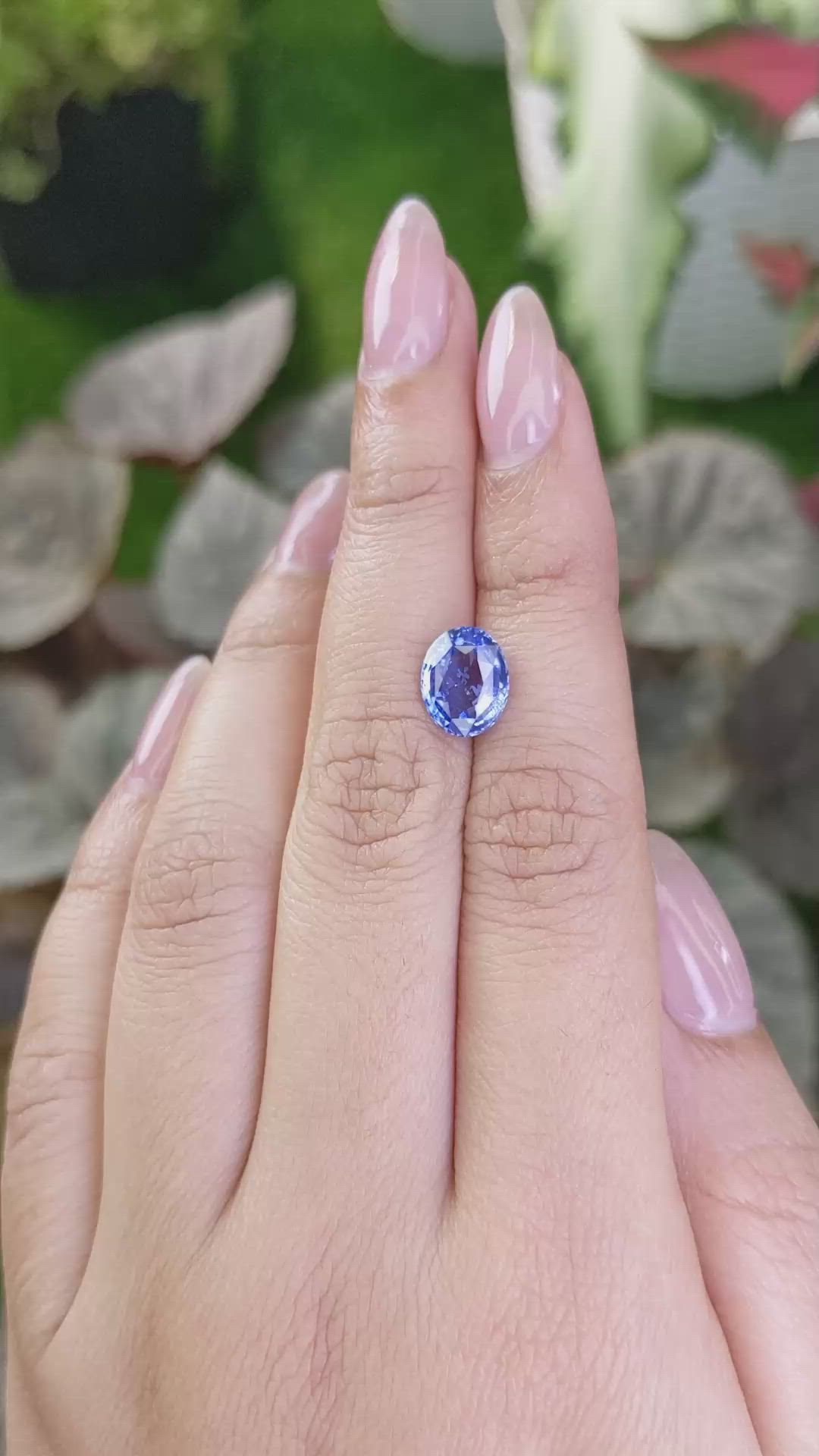 2.77 Ct. Blue Sapphire from Ceylon (Sri Lanka) Size Video