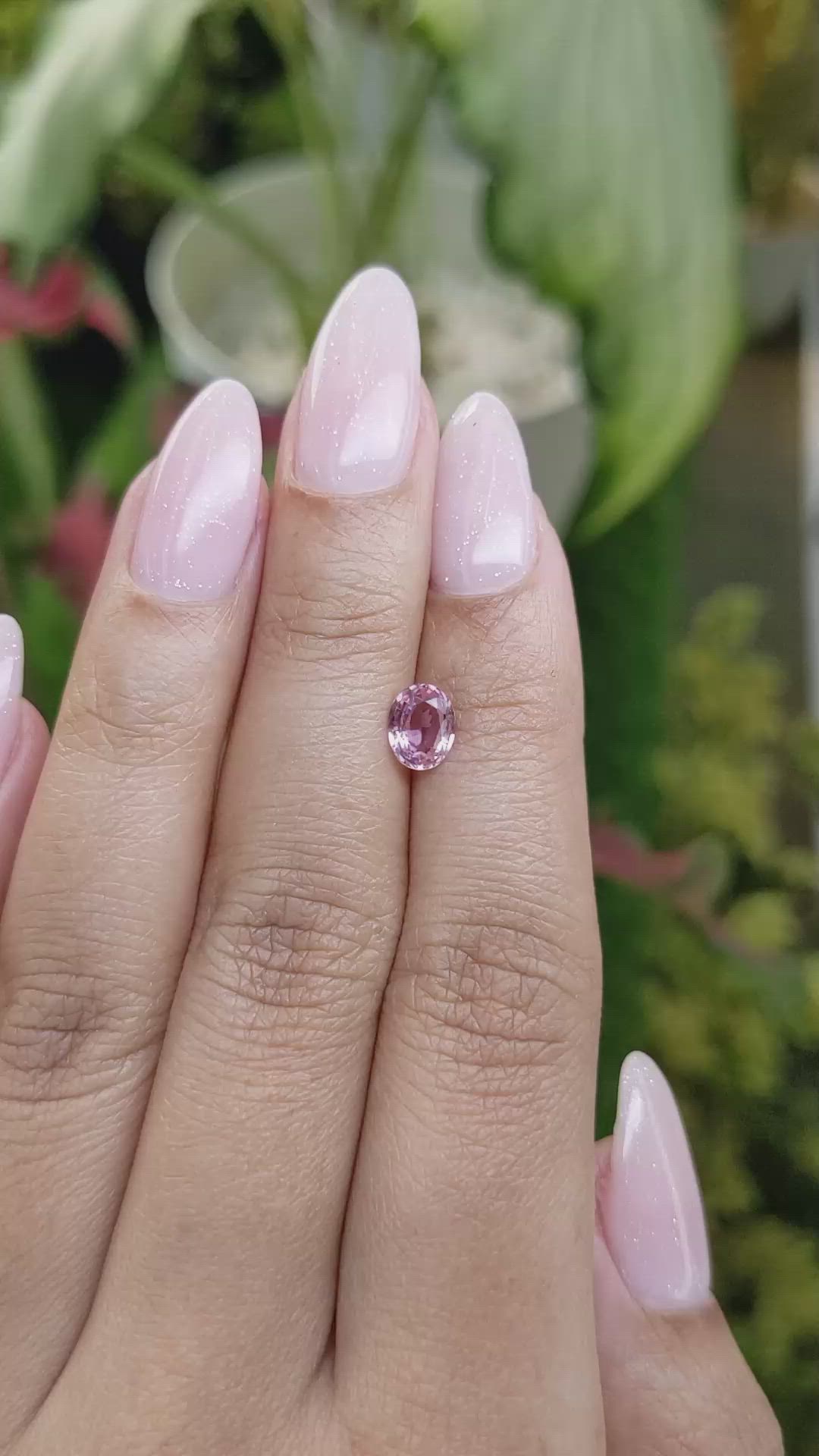 0.94 Ct. Pink Sapphire from Ceylon (Sri Lanka) Size Video