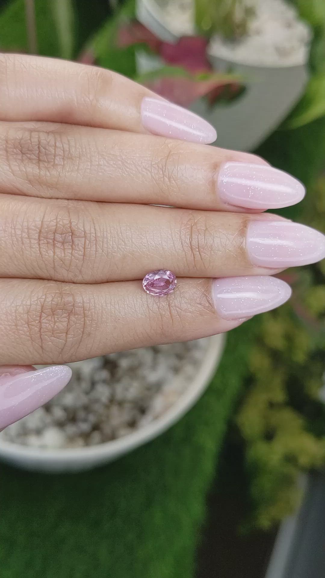 0.94 Ct. Pink Sapphire from Ceylon (Sri Lanka) Size Video
