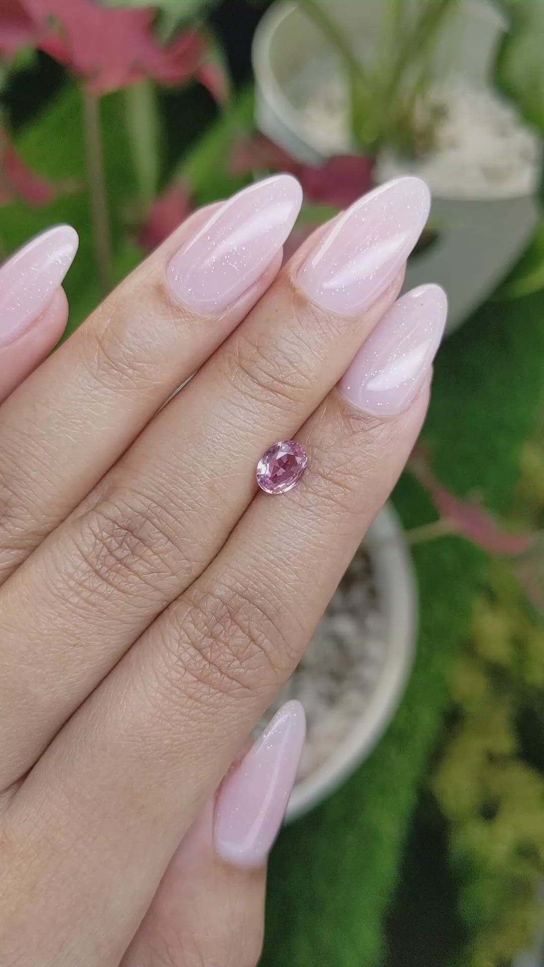 0.94 Ct. Pink Sapphire from Ceylon (Sri Lanka) Size Video