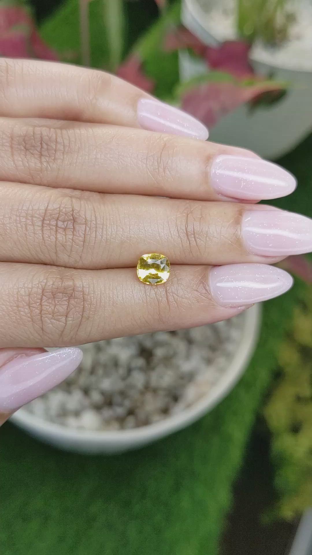 1.58 Ct. Yellow Sapphire from Ceylon (Sri Lanka) Size Video