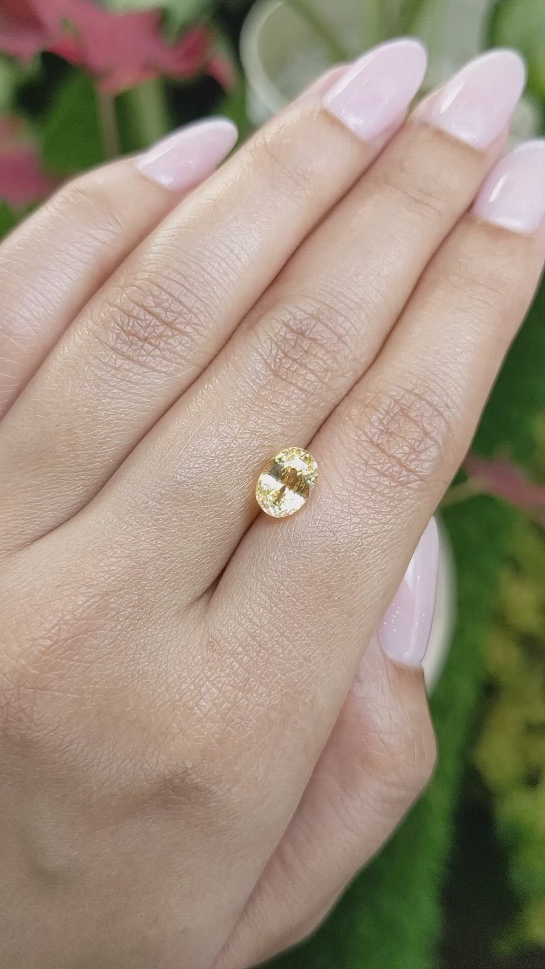 2.47 Ct. Orangish Yellow Sapphire from Ceylon (Sri Lanka) Size Video