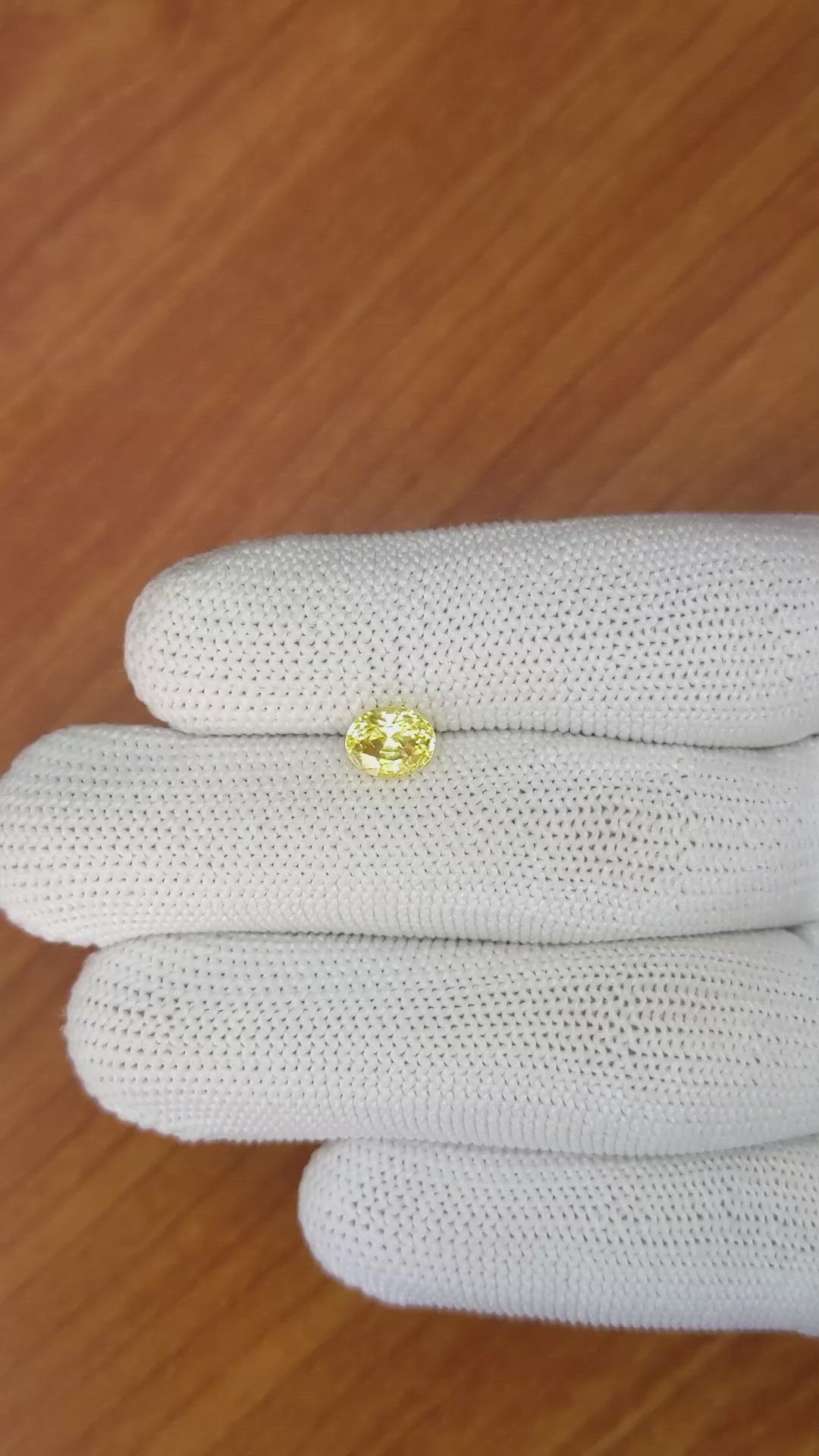 1.58 Ct. Yellow Sapphire from Ceylon (Sri Lanka) Size Video
