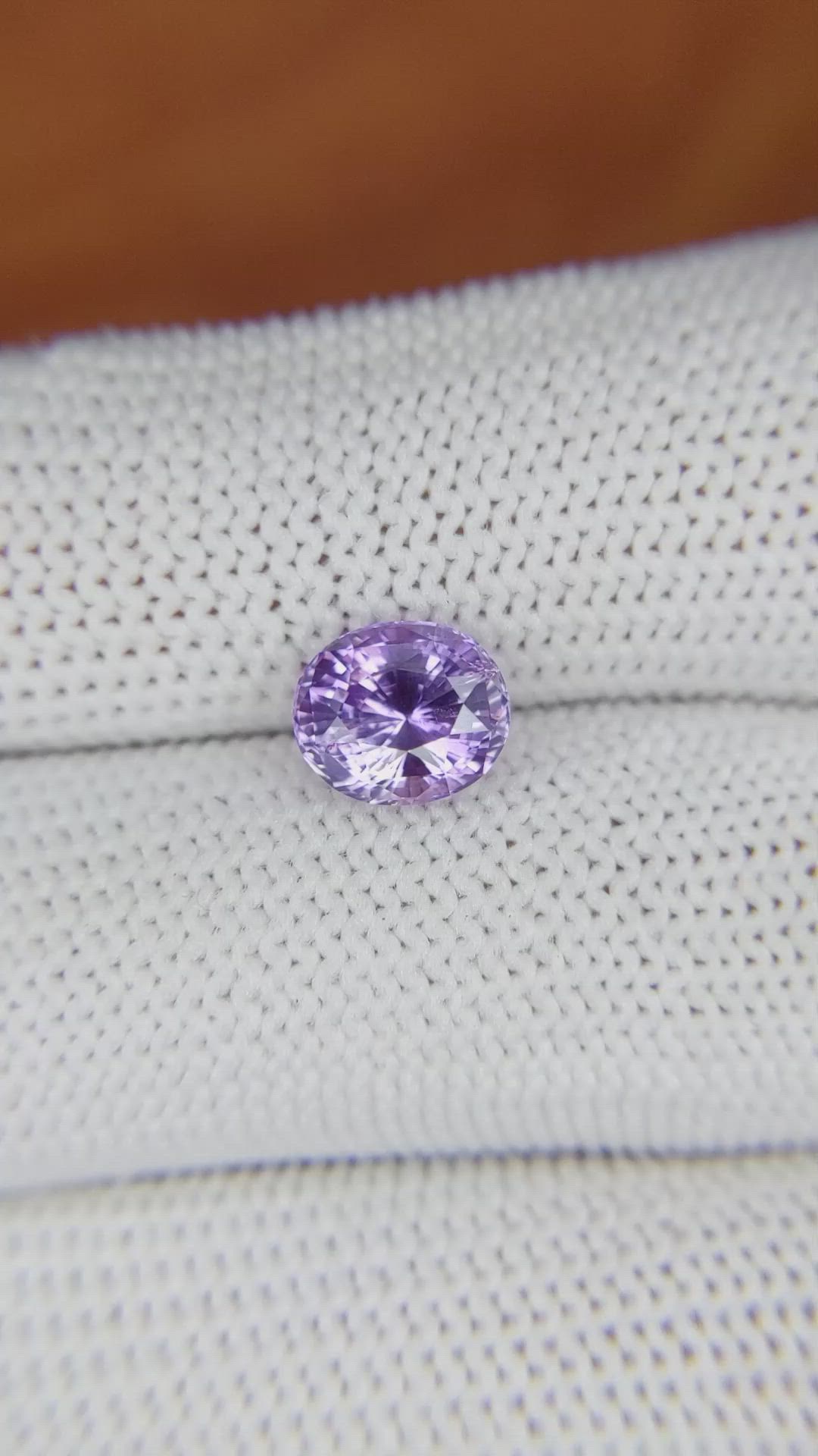 2.23 Ct. Purple Sapphire from Ceylon (Sri Lanka) Size Video