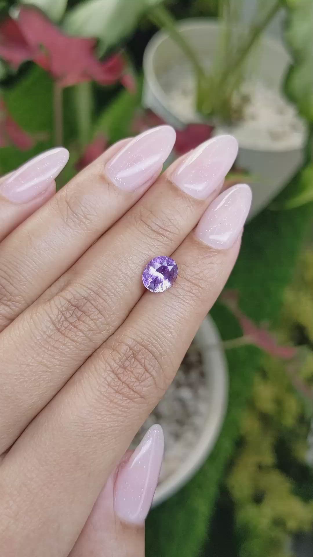 2.23 Ct. Purple Sapphire from Ceylon (Sri Lanka) Size Video