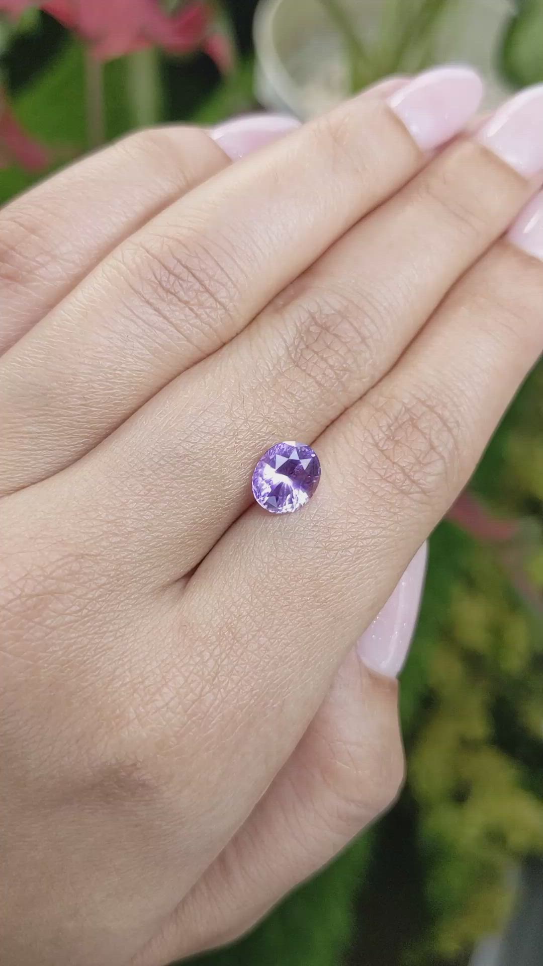 2.23 Ct. Purple Sapphire from Ceylon (Sri Lanka) Size Video