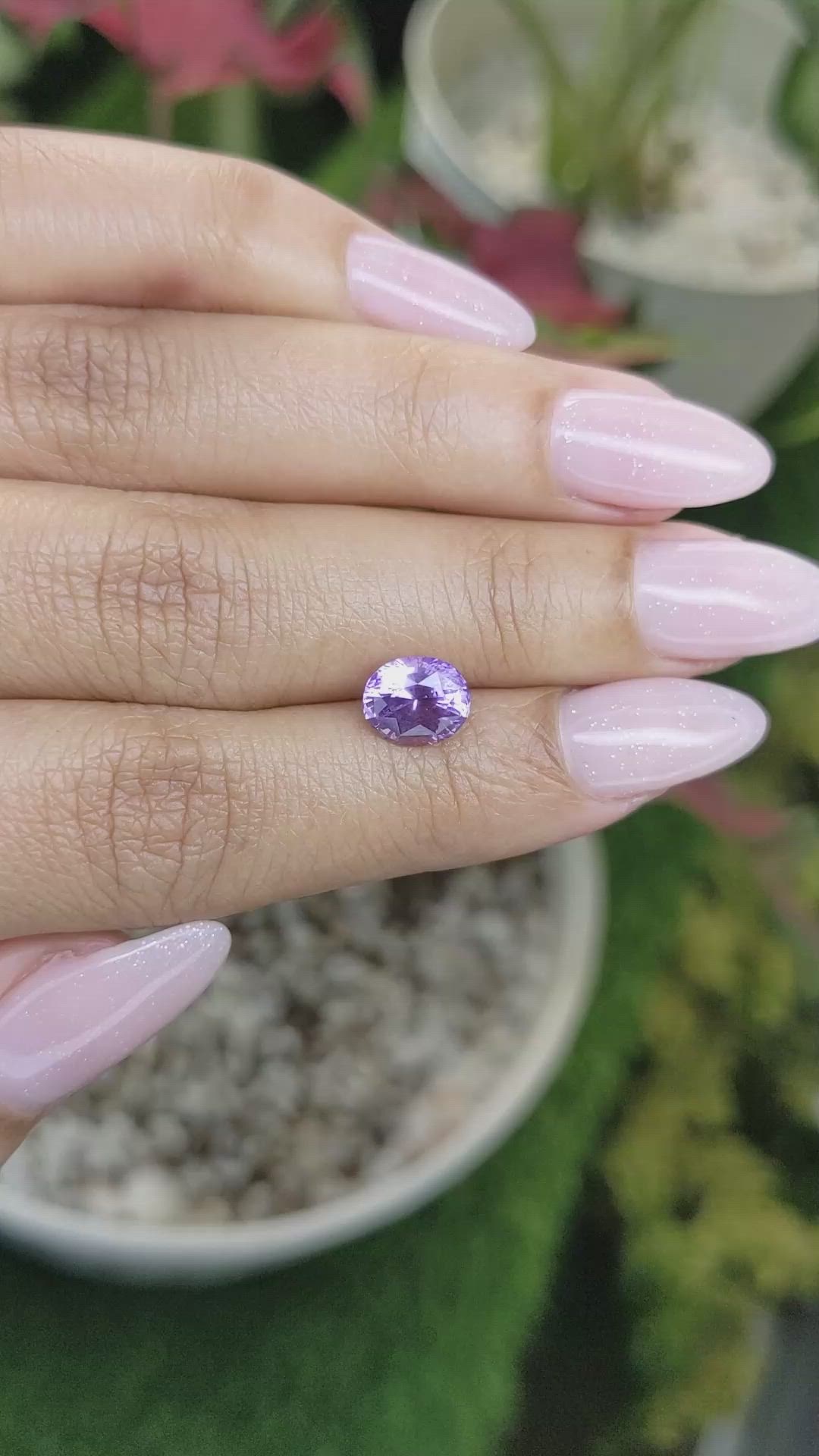 2.23 Ct. Purple Sapphire from Ceylon (Sri Lanka) Size Video