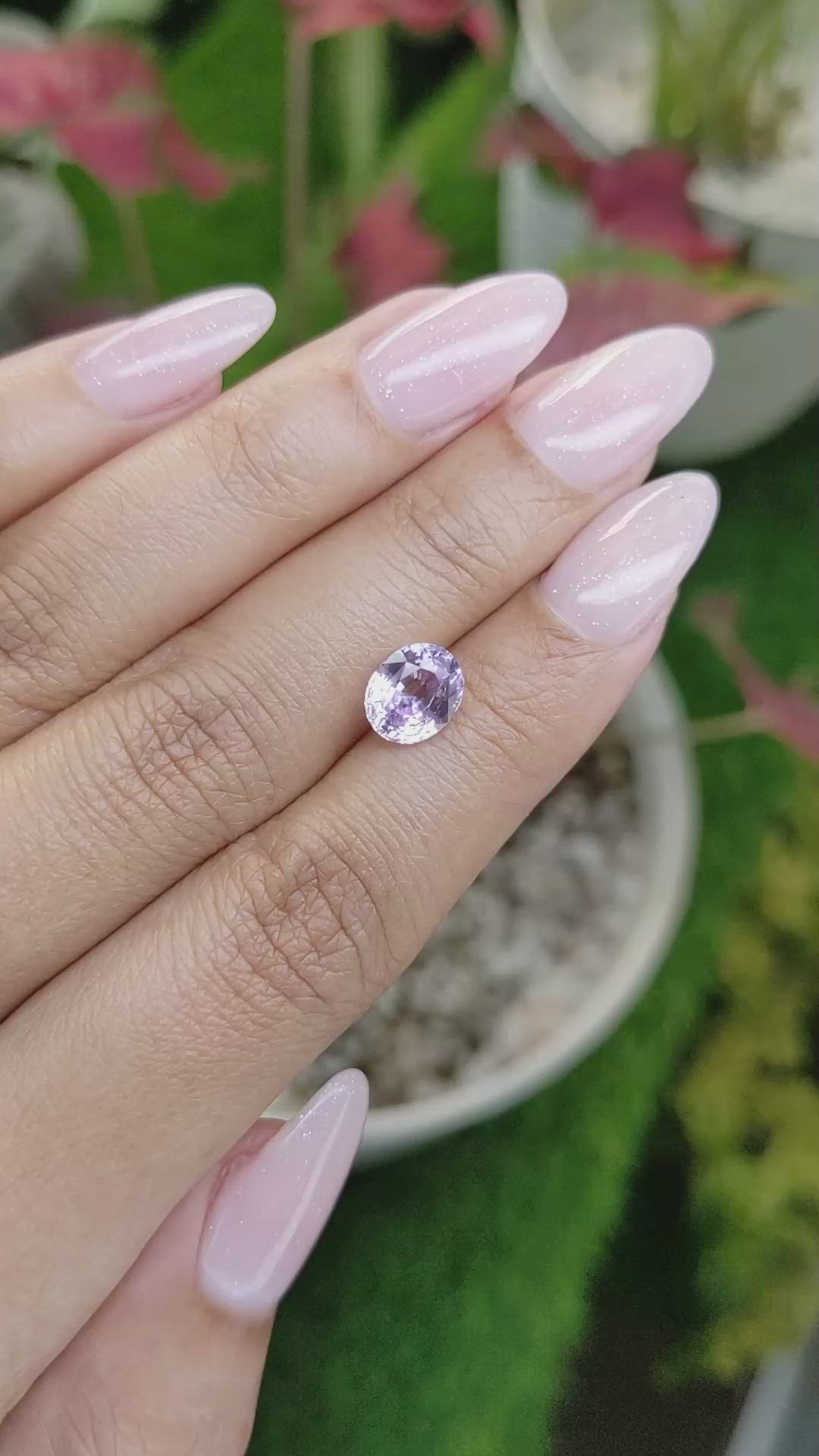 2.23 Ct. Purple Sapphire from Ceylon (Sri Lanka) Size Video