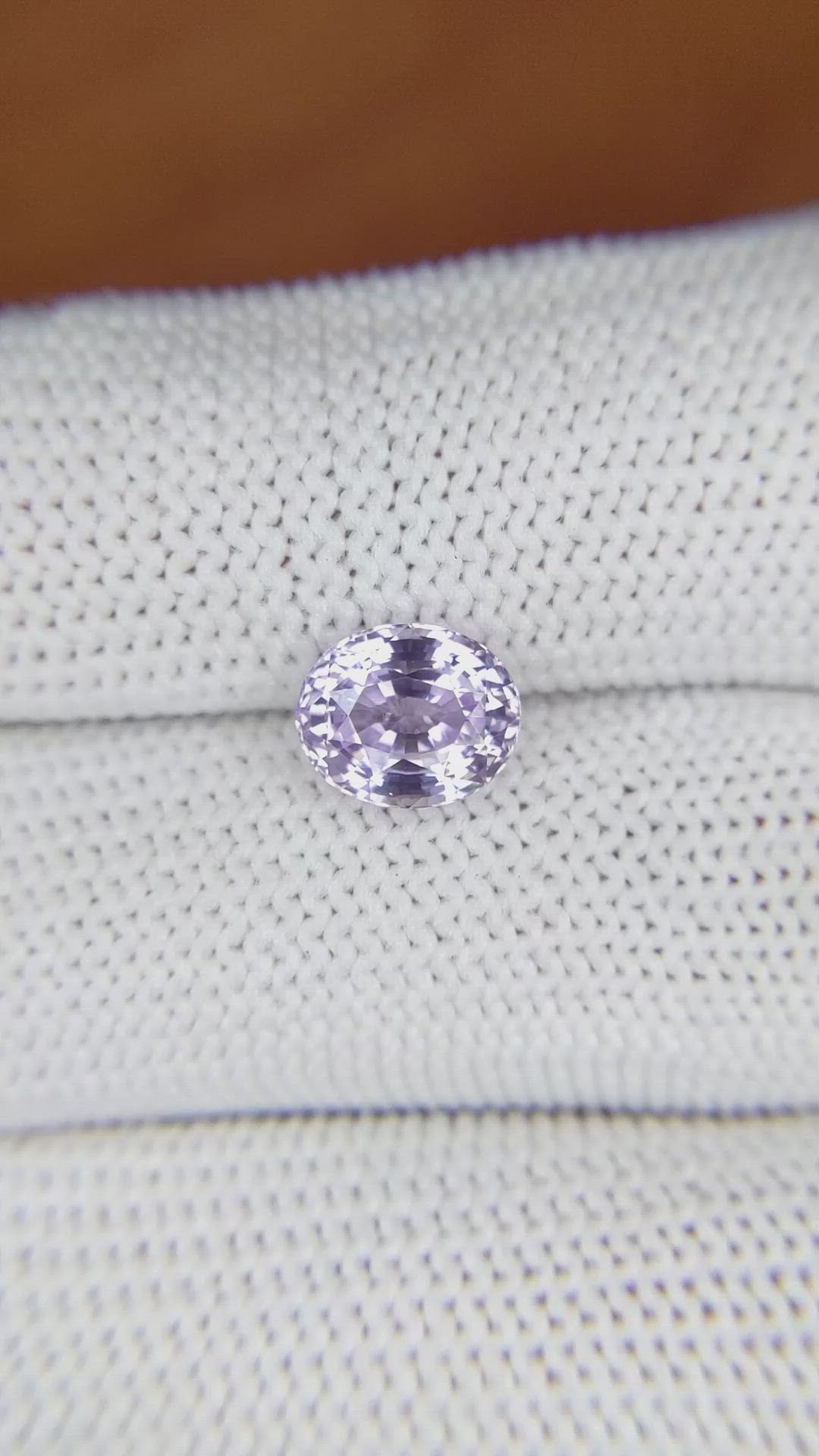 2.23 Ct. Purple Sapphire from Ceylon (Sri Lanka) Size Video