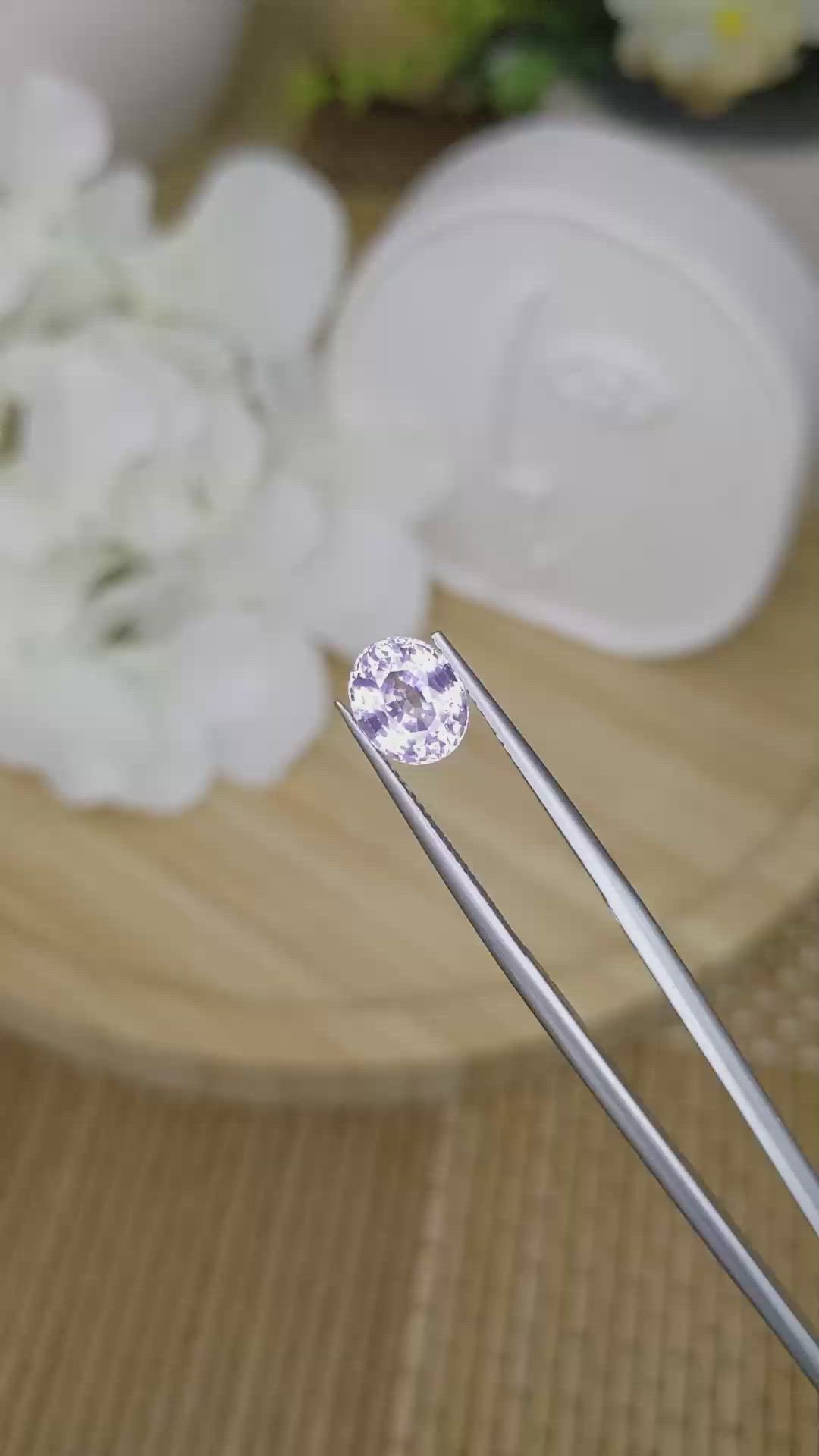 2.23 Ct. Purple Sapphire from Ceylon (Sri Lanka) Size Video