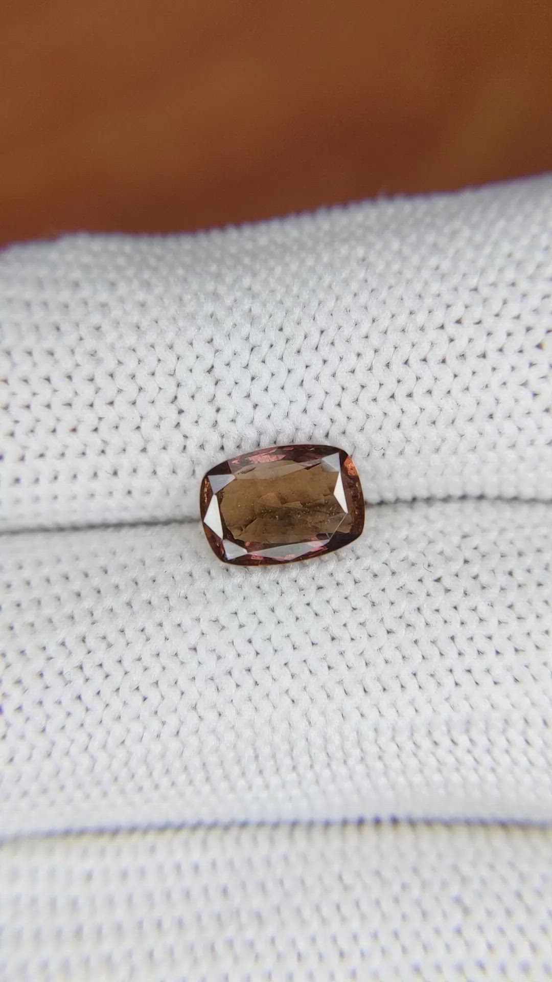 1.97 Ct. Orangish Brown Sapphire from Ceylon (Sri Lanka) Size Video