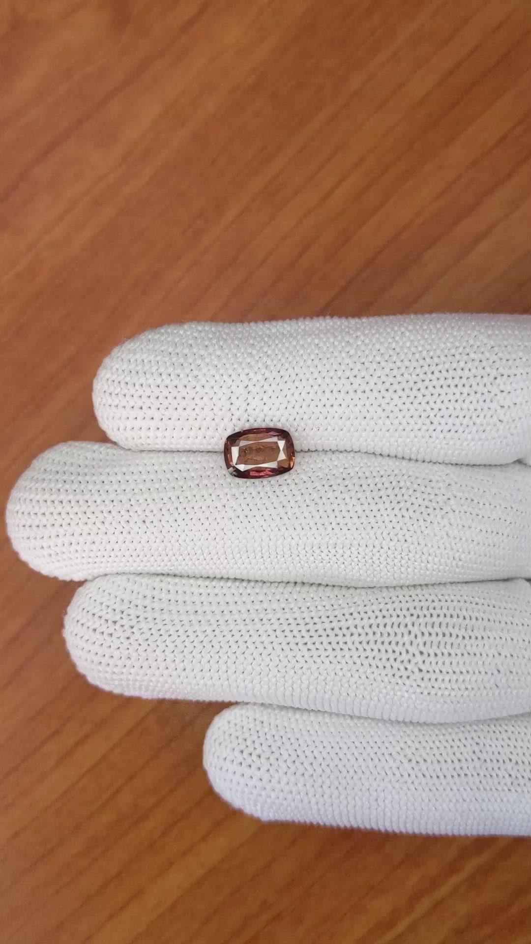 1.97 Ct. Orangish Brown Sapphire from Ceylon (Sri Lanka) Size Video