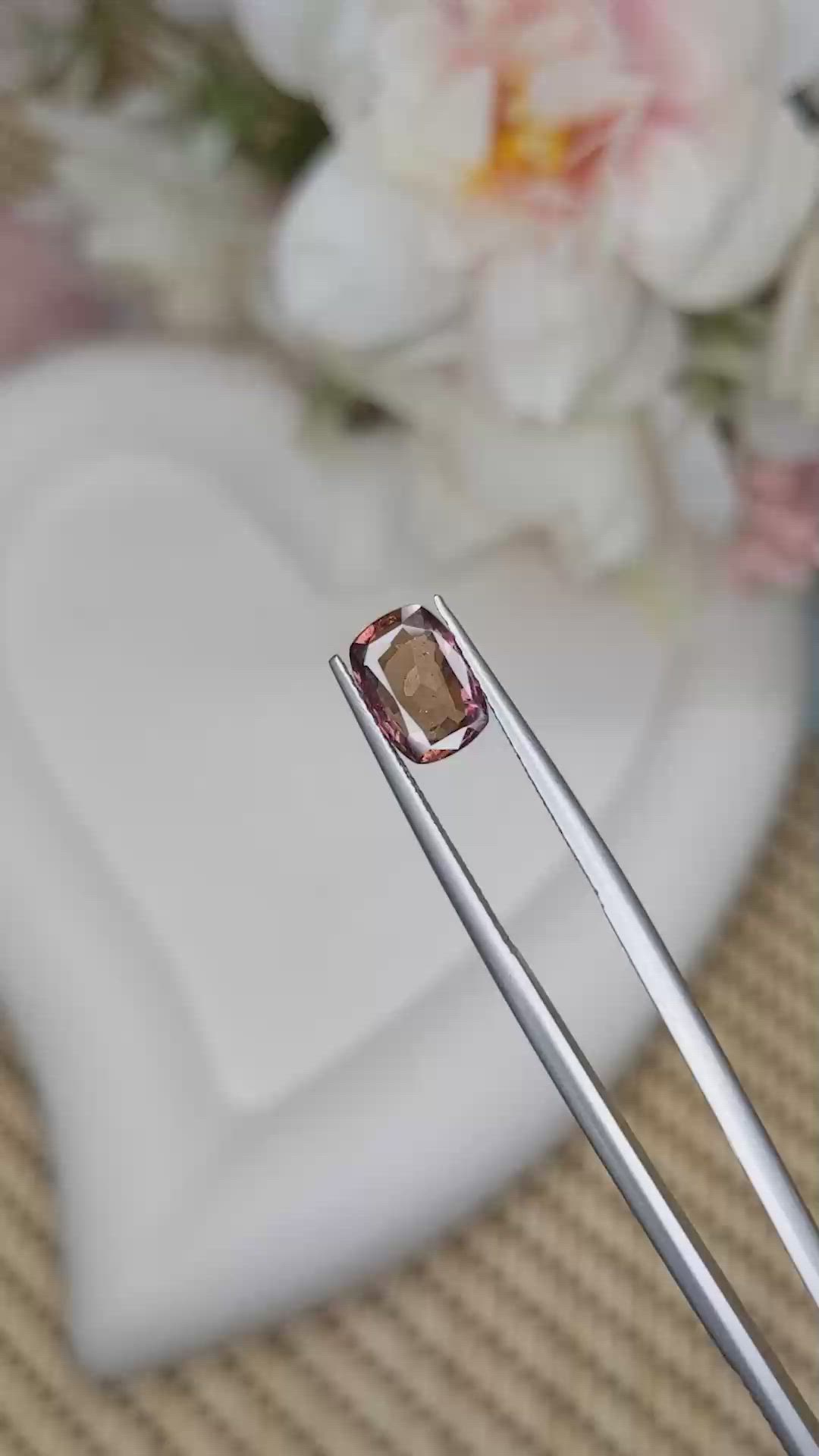 1.97 Ct. Orangish Brown Sapphire from Ceylon (Sri Lanka) Size Video