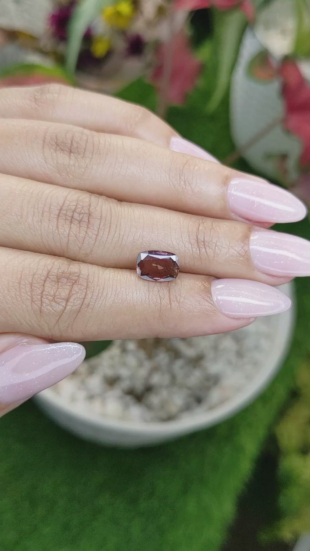 1.97 Ct. Orangish Brown Sapphire from Ceylon (Sri Lanka) Size Video