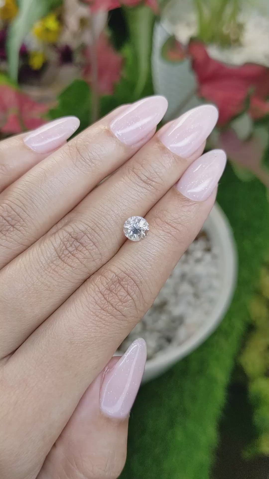 1.59 Ct. Grey Sapphire from Ceylon (Sri Lanka) Size Video