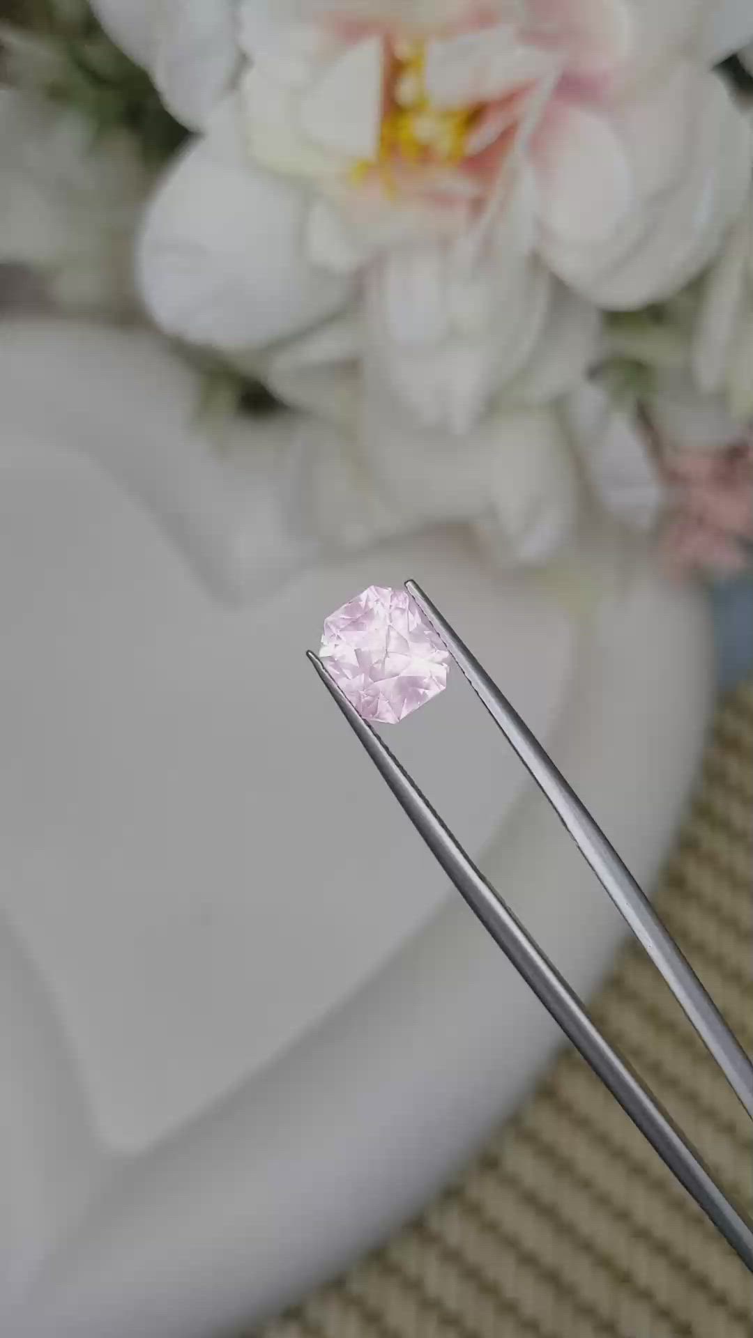 3.11 Ct. Pink Sapphire from Ceylon (Sri Lanka) Size Video