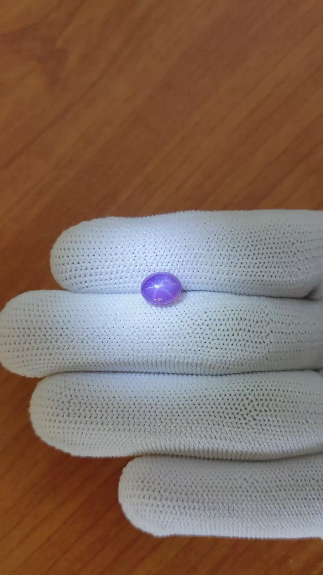 3.12 Ct. Pinkish Purple Star Sapphire from Ceylon (Sri Lanka) Size Video