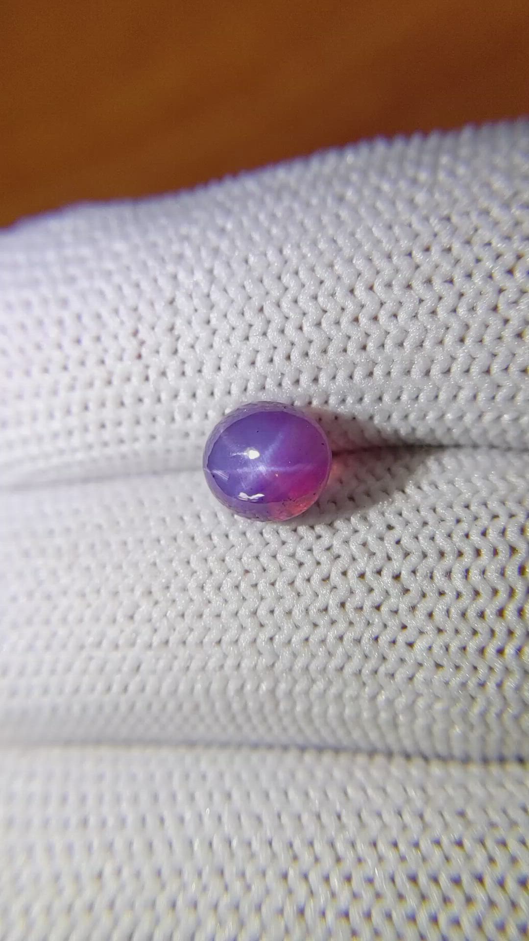 3.12 Ct. Pinkish Purple Star Sapphire from Ceylon (Sri Lanka) Size Video