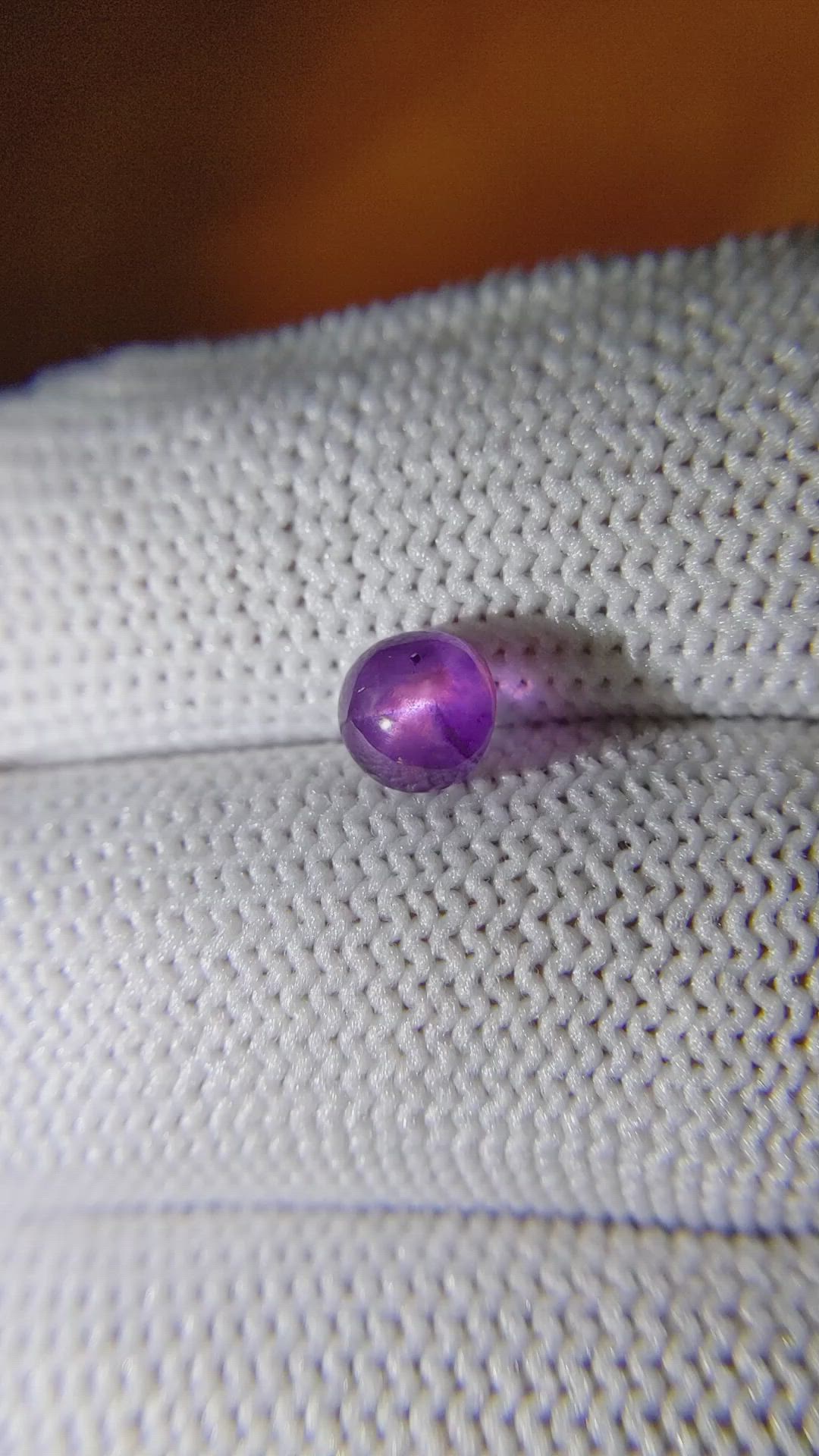1.54 Ct. Pinkish Purple Star Sapphire from Ceylon (Sri Lanka) Size Video