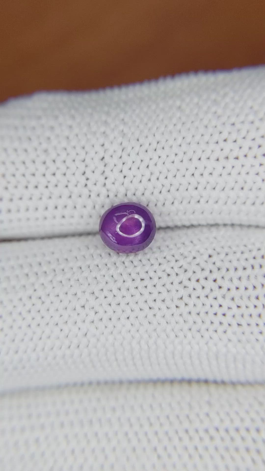 1.54 Ct. Pinkish Purple Star Sapphire from Ceylon (Sri Lanka) Size Video