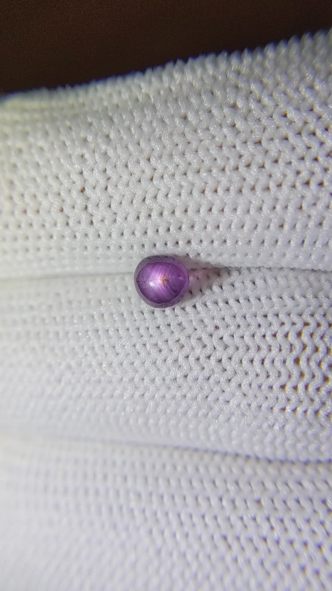0.81 Ct. Pinkish Purple Star Sapphire from Ceylon (Sri Lanka) Size Video